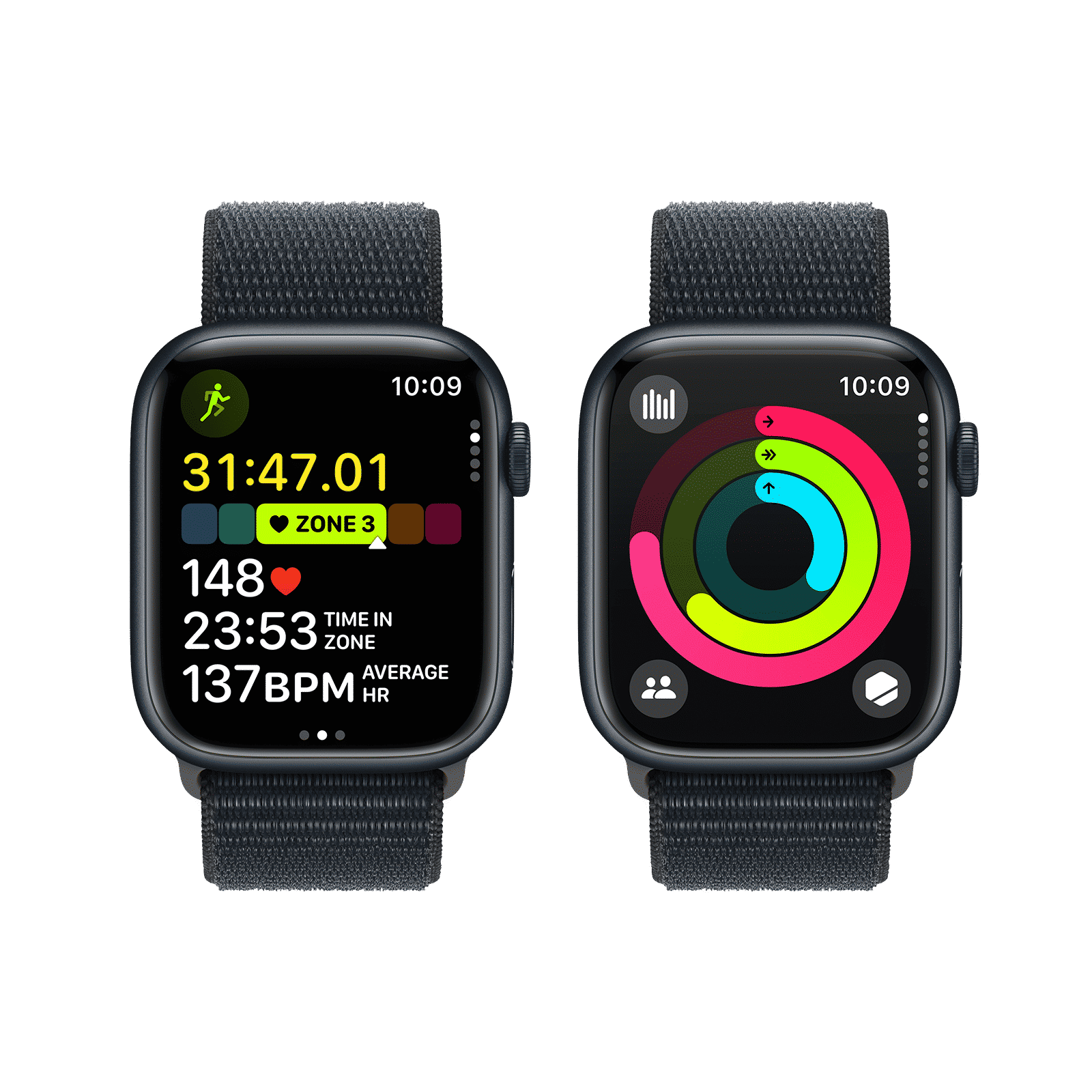 Apple Watch Series 9 GPS with Midnight Sport Loop - M/L (45mm Display, Midnight Aluminium Case)_8