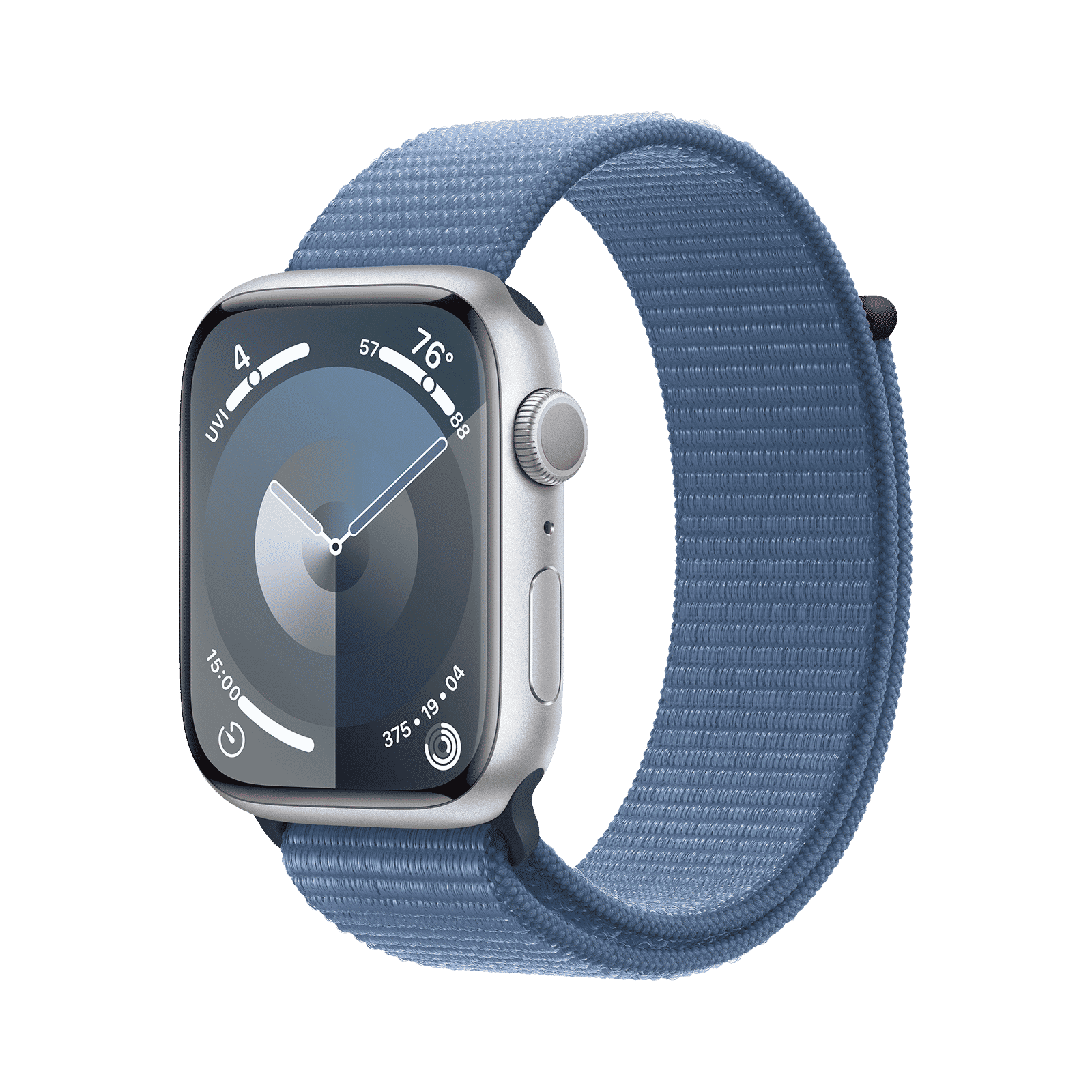 Apple Watch Series 9 GPS with Winter Blue Sport Loop - M/L (45mm Display, Silver Aluminium Case)_1