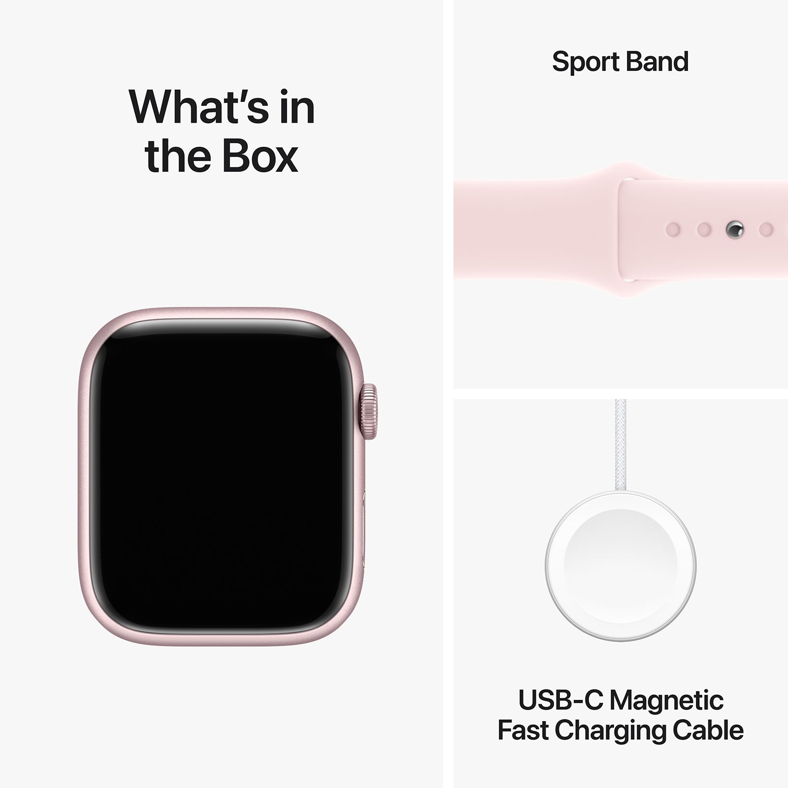 Apple Watch Series 9 GPS with Light Pink Sport Band - S/M (45mm Display, Pink Aluminium Case)_10