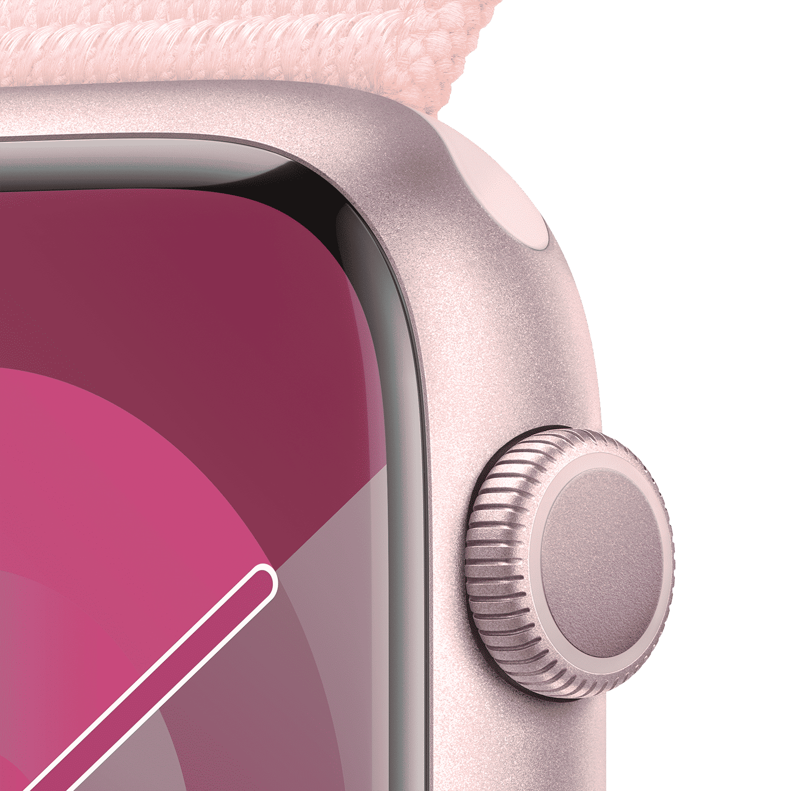 Apple Watch Series 9 GPS with Light Pink Sport Loop - M/L (45mm Display, Pink Aluminium Case)_3