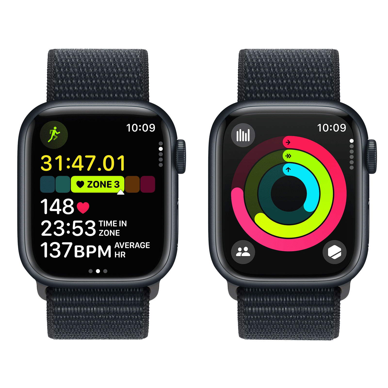 Apple Watch Series 9 GPS+Cellular with Midnight Sport Loop - S/M (41mm Display, Midnight Aluminium Case)_8