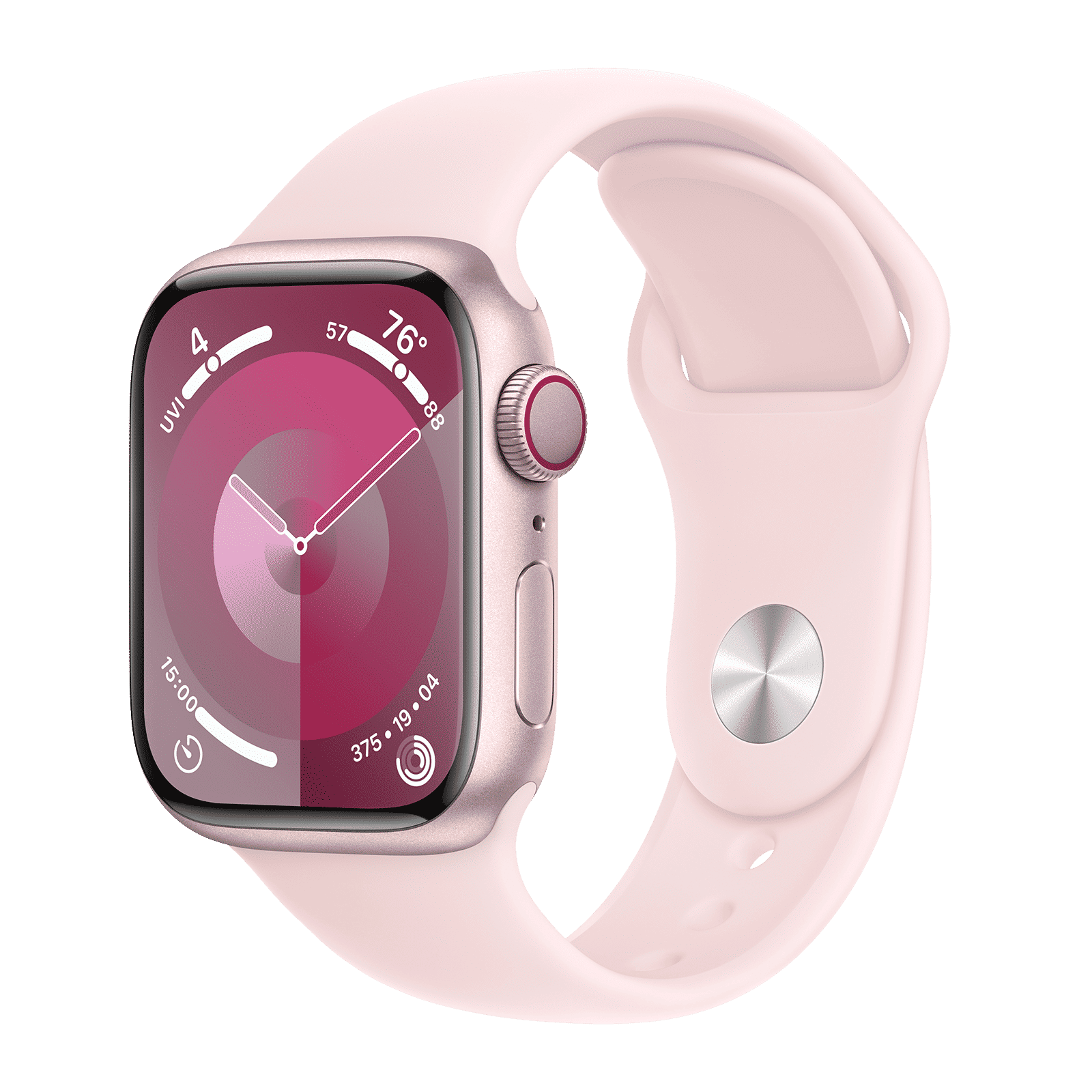 Apple Watch Series 9 GPS+Cellular with Light Pink Sport Band - S/M (41mm Display, Pink Aluminium Case)_1