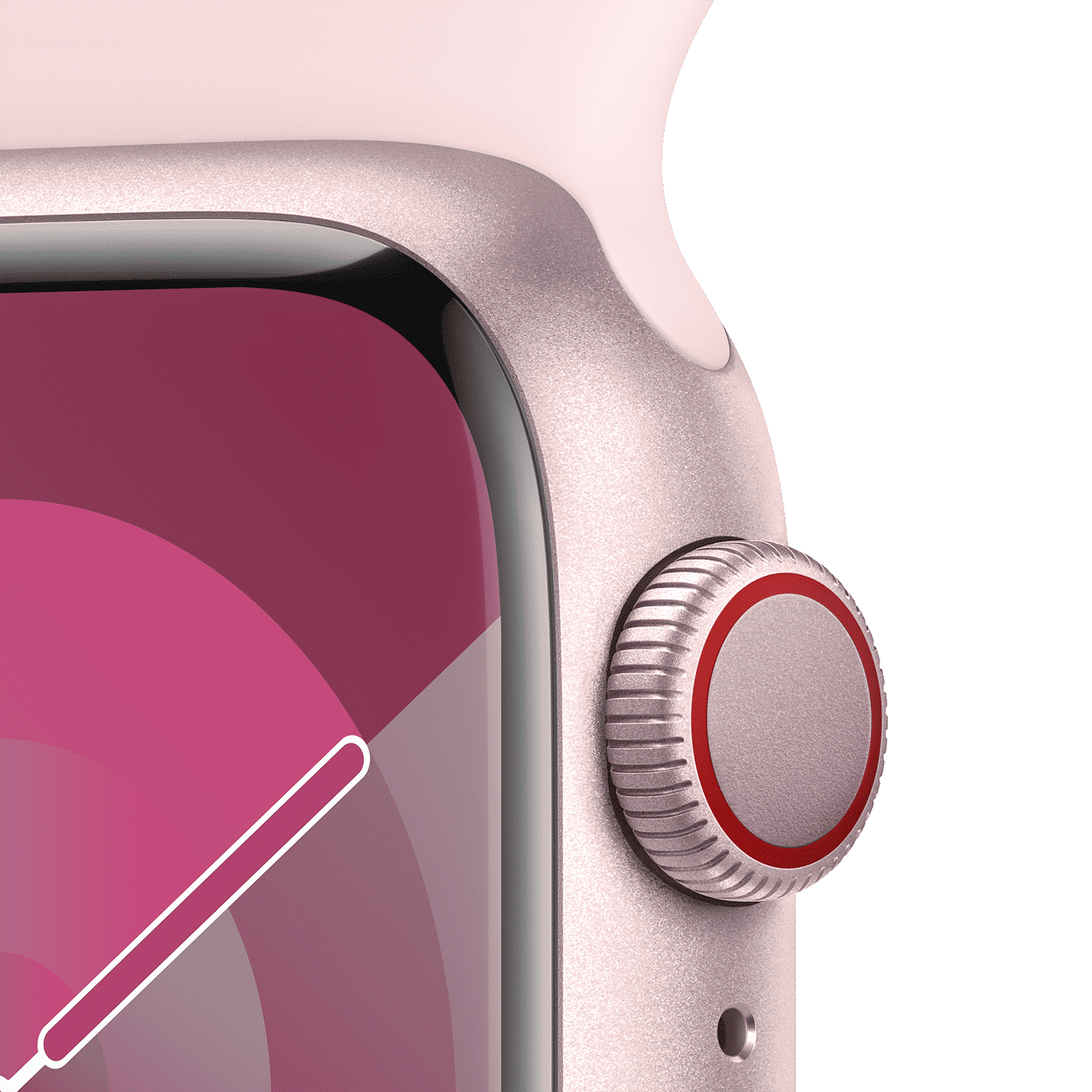 Apple Watch Series 9 GPS+Cellular with Light Pink Sport Band - S/M (41mm Display, Pink Aluminium Case)_3