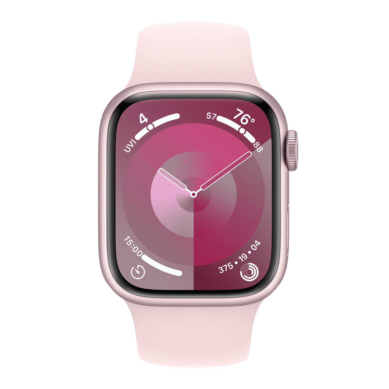 Apple Watch Series 9 GPS+Cellular with Light Pink Sport Band - M/L (41mm Display, Pink Aluminium Case)_2
