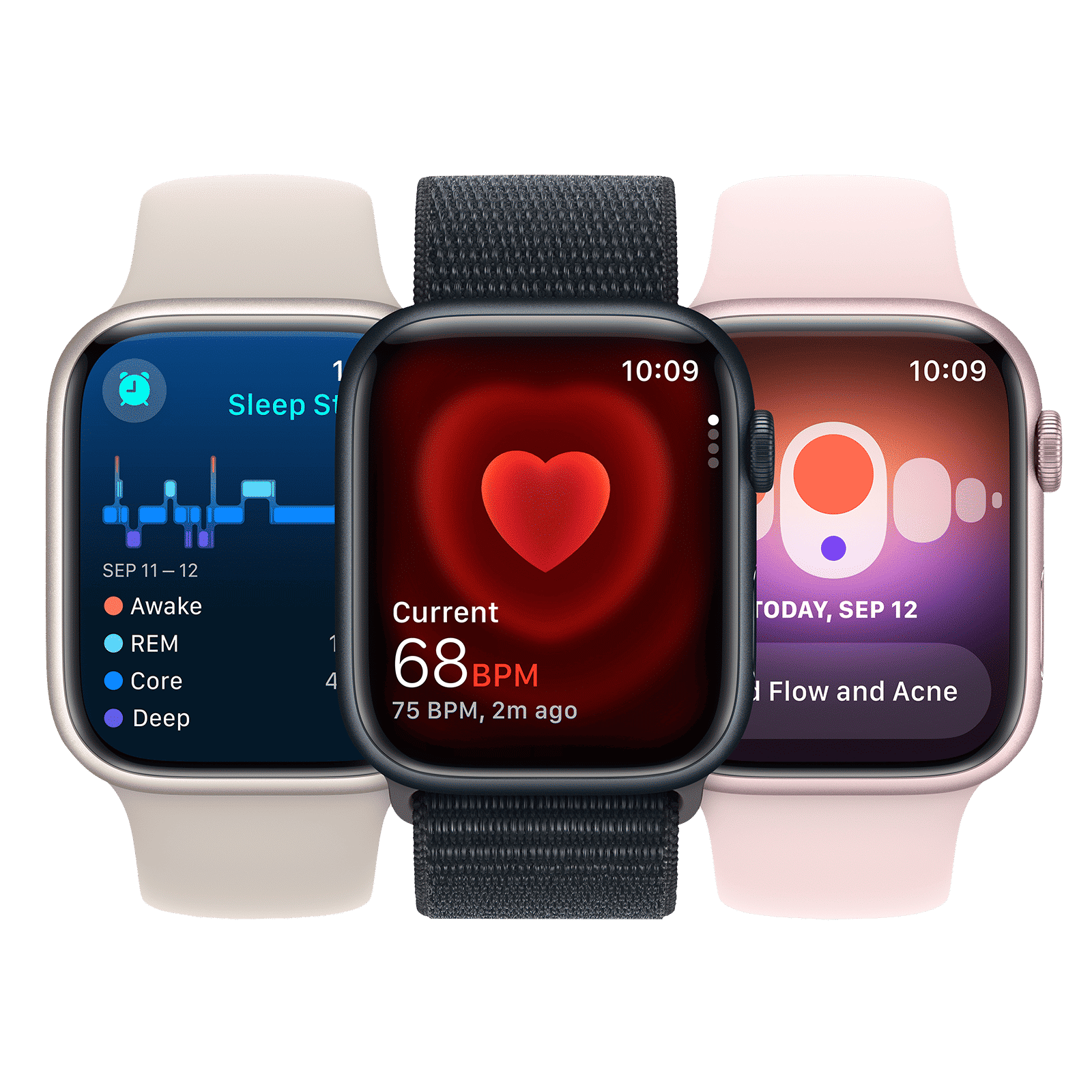 Apple Watch Series 9 GPS+Cellular with Light Pink Sport Loop - S/M (41mm Display, Pink Aluminium Case)_7