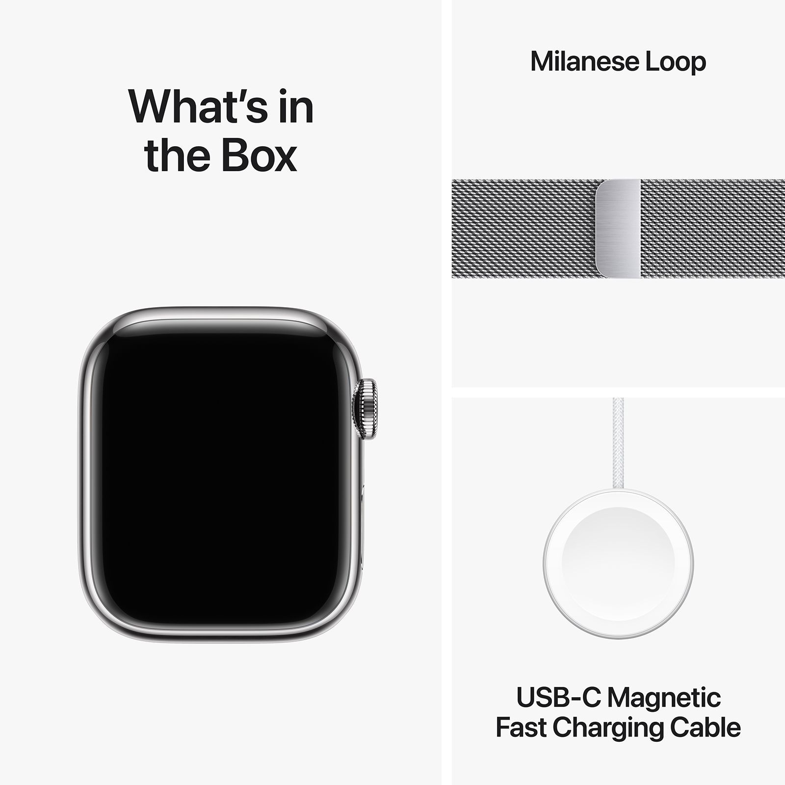 Apple Watch Series 9 GPS+Cellular with Silver Milanese Loop - S/M (41mm Display, Silver Stainless Steel Case) Apple Watch Series 9 GPS+Cellular with Silver Milanese Loop - S/M (41mm Display, Silver Stainless Steel Case)_10