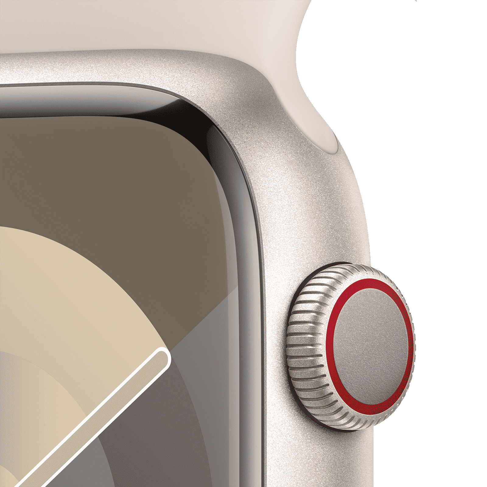 Apple Watch Series 9 GPS+Cellular with Starlight Sport Band - M/L (45mm Display, Starlight Aluminium Case)_3