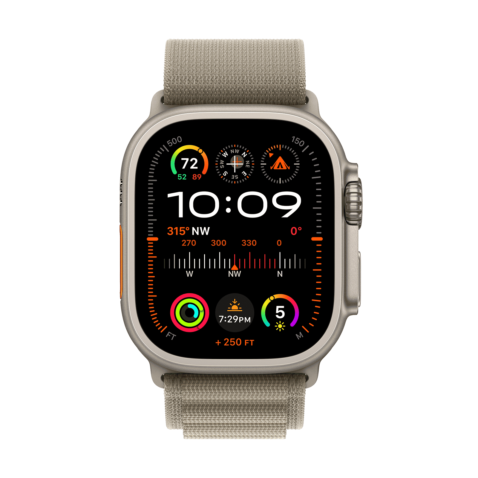 Apple Watch Ultra 2 GPS+Cellular with Olive Alpine Loop - M/L (49mm Display, Titanium Case)_2