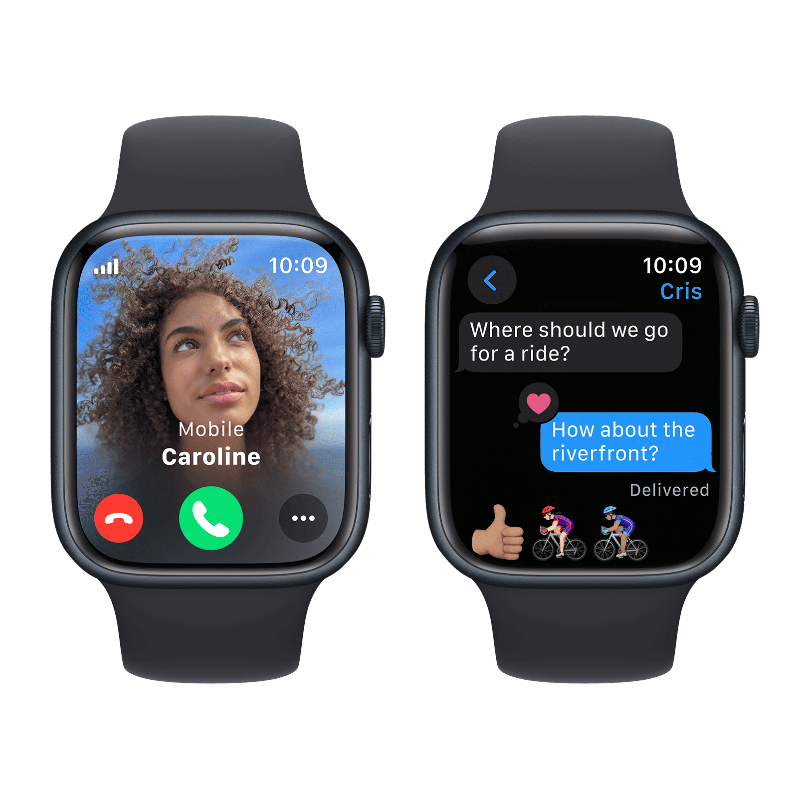 Apple Watch Series 9 GPS+Cellular with Midnight Sport Band - M/L (45mm Display, Midnight Aluminium Case)_6