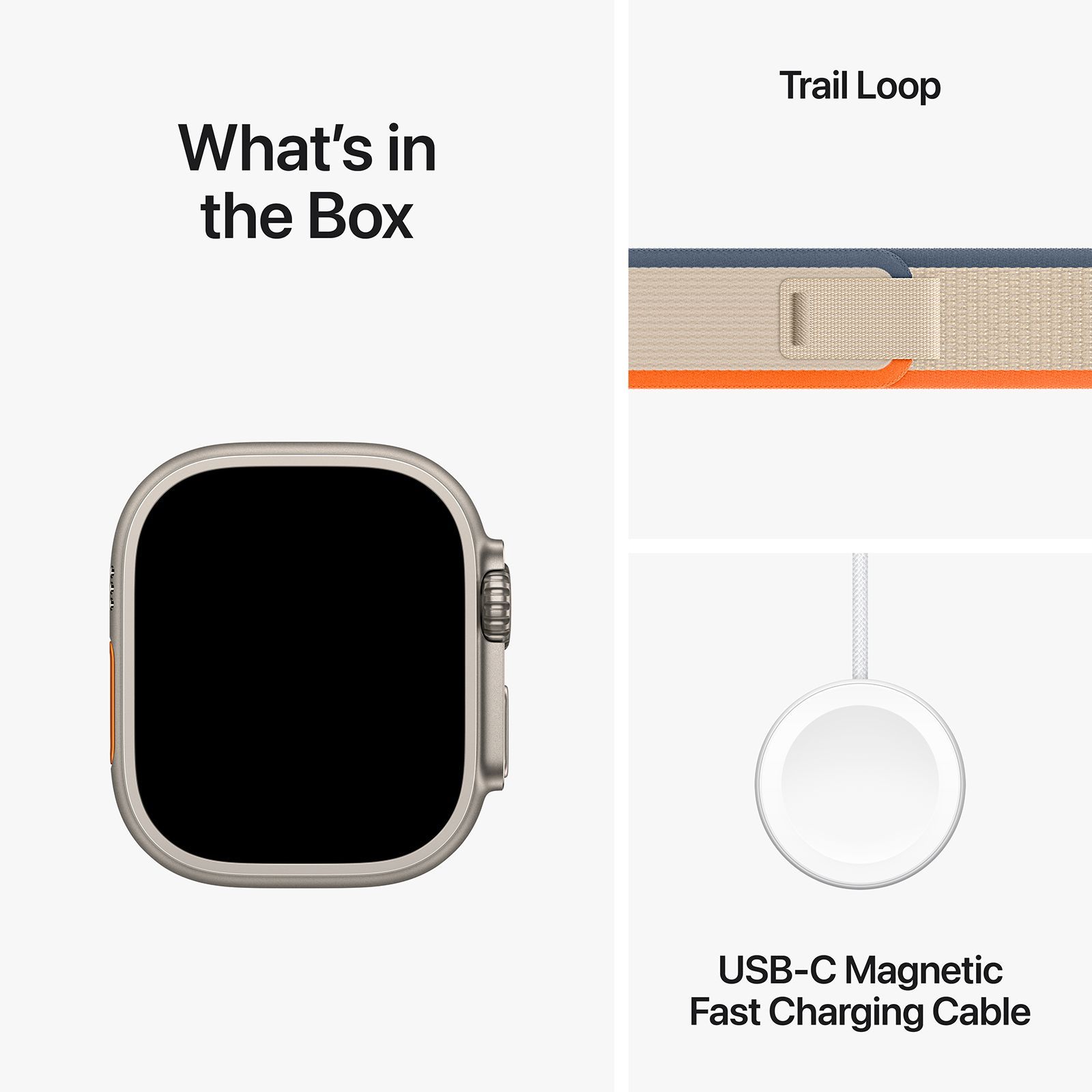 Apple Watch Ultra 2 GPS+Cellular with Orange/Beige Trail Loop - M/L (49mm Display, Titanium Case)_9