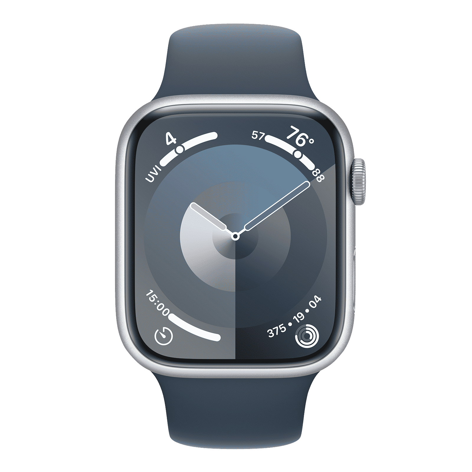 Apple Watch Series 9 GPS+Cellular with Storm Blue Sport Band - M/L (45mm Display, Silver Aluminium Case) Apple Watch Series 9 GPS+Cellular with Storm Blue Sport Band - M/L (45mm Display, Silver Aluminium Case)_2