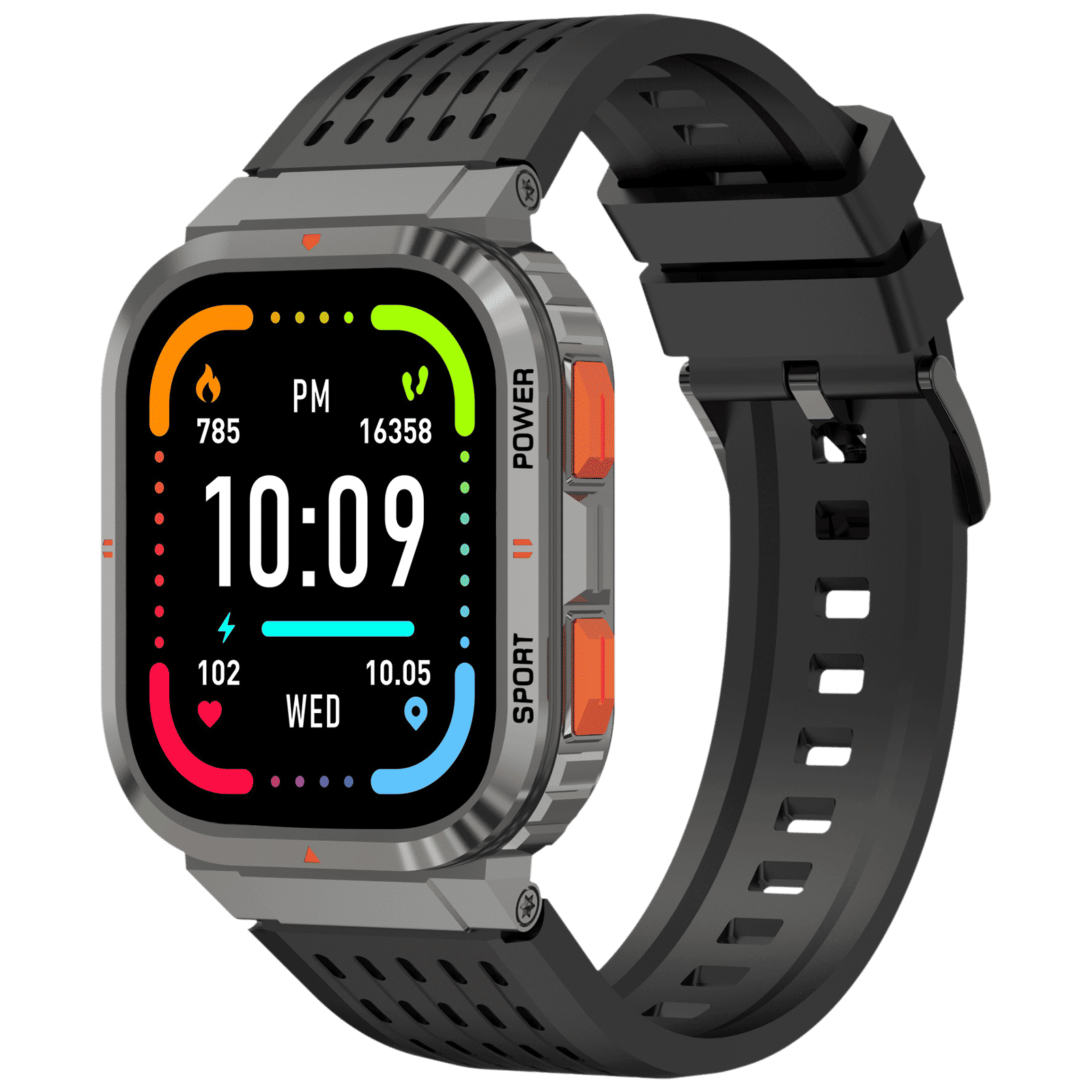 Croma STRIDE LB Smartwatch with Activity Tracker (42mm TFT LCD Display, IP68 Water Resistant, Black Strap)_3