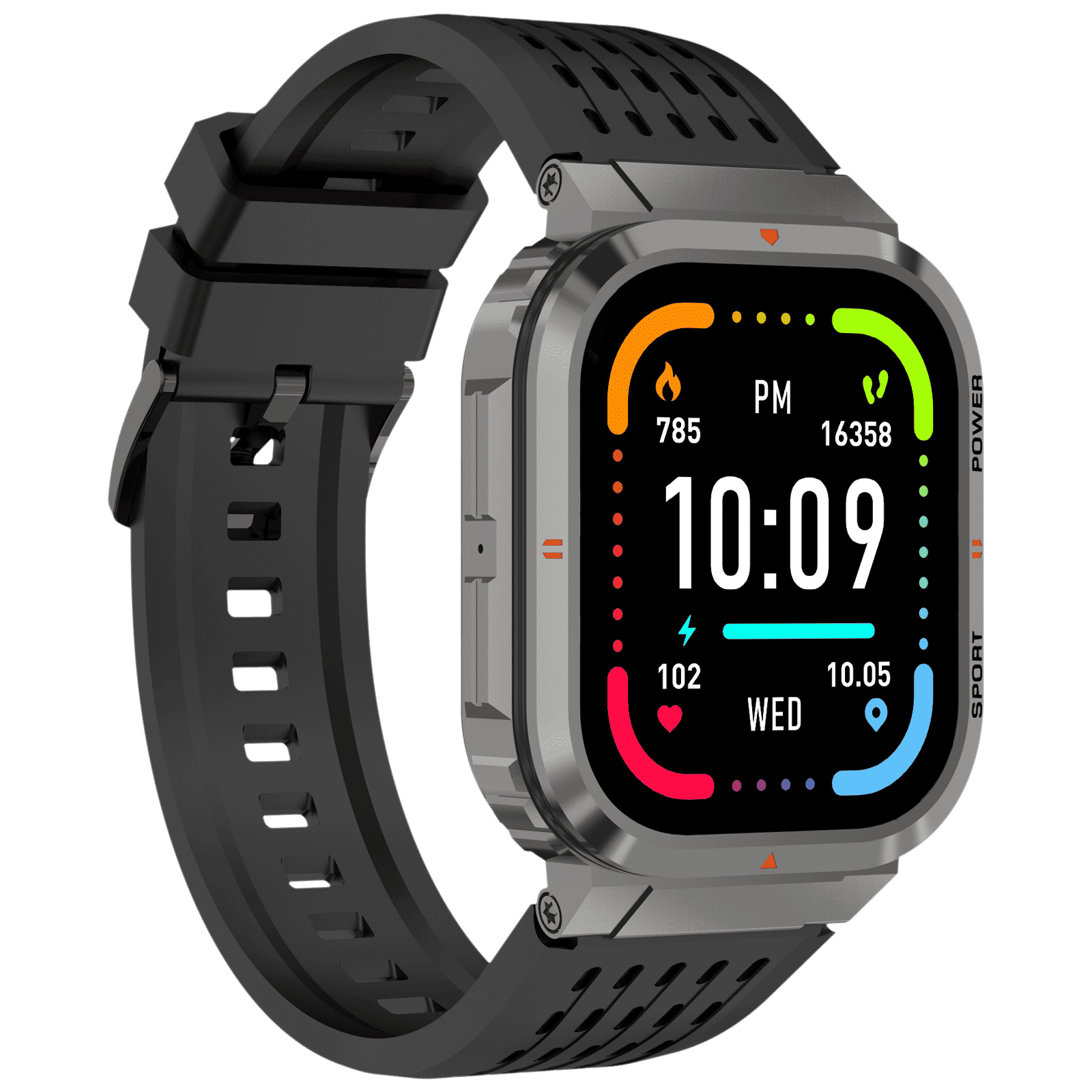 Croma STRIDE LB Smartwatch with Activity Tracker (42mm TFT LCD Display, IP68 Water Resistant, Black Strap)_5