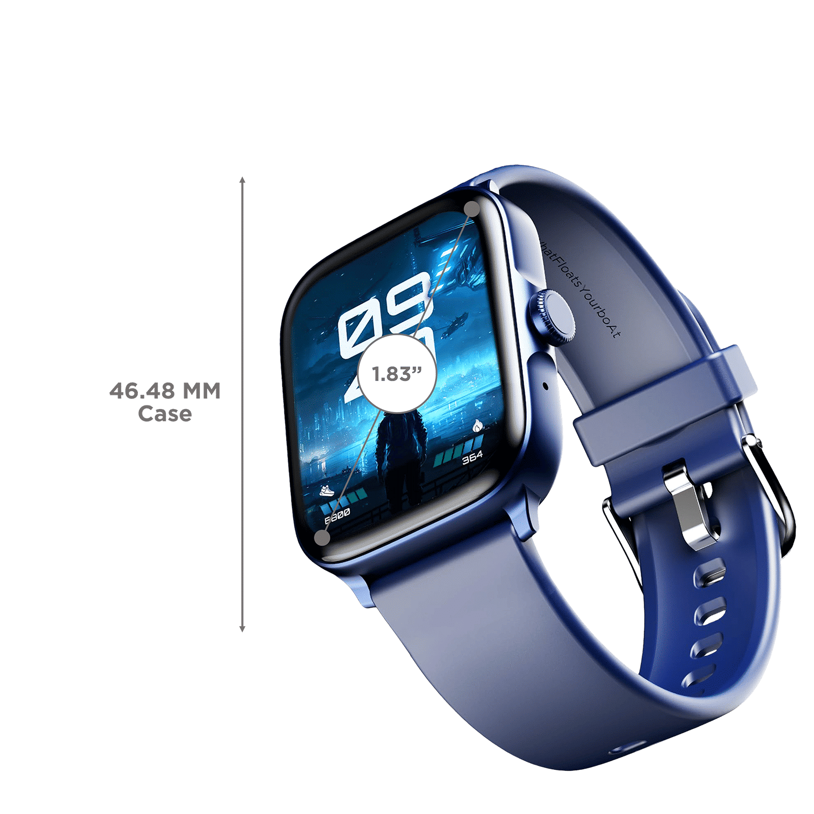boAt Ultima Call Smartwatch with Bluetooth Calling (46.5mm HD Display, IP68 Sweat Resistant, Cool Blue Strap)_3