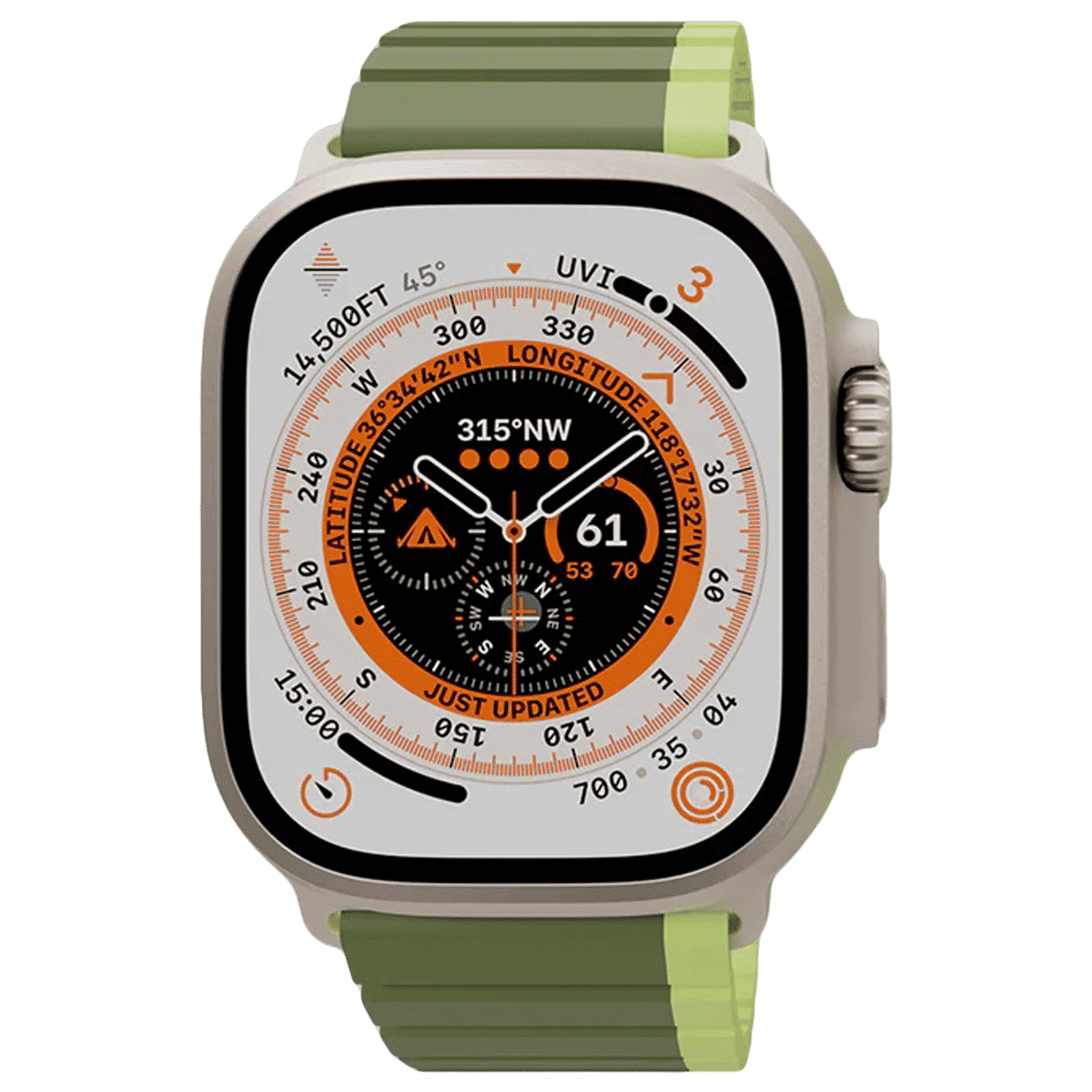 GRIPP Dual Reverser Silicon Magnetic Strap for Apple Watch Ultra 2, WatchUltra, Watch Series SE, 4, 5, 6, 7, 8, 9 & 10 (44mm / 45mm / 46mm / 49mm) (Lightweight, Military Parrot Green)_8