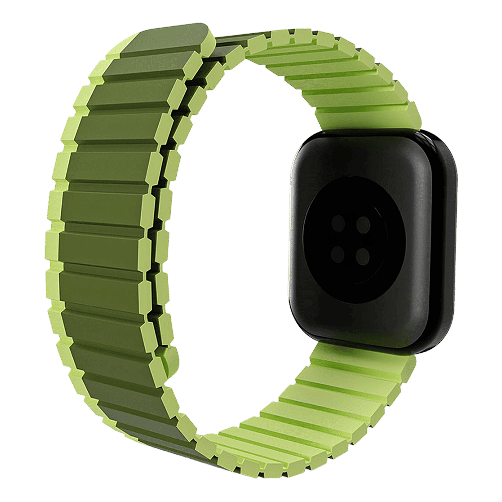 GRIPP Dual Reverser Silicon Magnetic Strap for Apple Watch Ultra 2, WatchUltra, Watch Series SE, 4, 5, 6, 7, 8, 9 & 10 (44mm / 45mm / 46mm / 49mm) (Lightweight, Military Parrot Green)_4