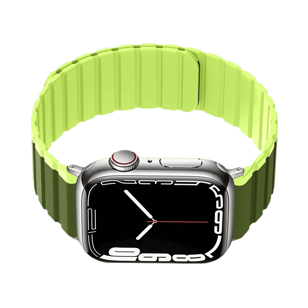 GRIPP Dual Reverser Silicon Magnetic Strap for Apple Watch Ultra 2, WatchUltra, Watch Series SE, 4, 5, 6, 7, 8, 9 & 10 (44mm / 45mm / 46mm / 49mm) (Lightweight, Military Parrot Green)_6
