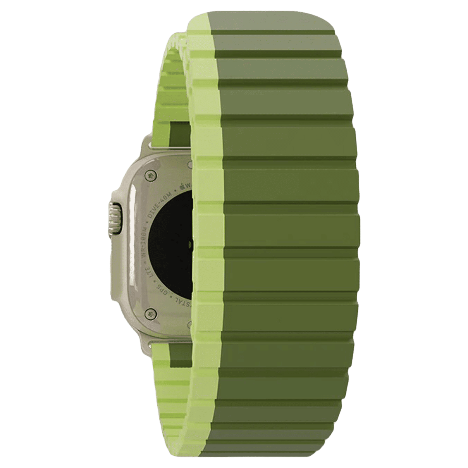 GRIPP Dual Reverser Silicon Magnetic Strap for Apple Watch Ultra 2, WatchUltra, Watch Series SE, 4, 5, 6, 7, 8, 9 & 10 (44mm / 45mm / 46mm / 49mm) (Lightweight, Military Parrot Green)_7