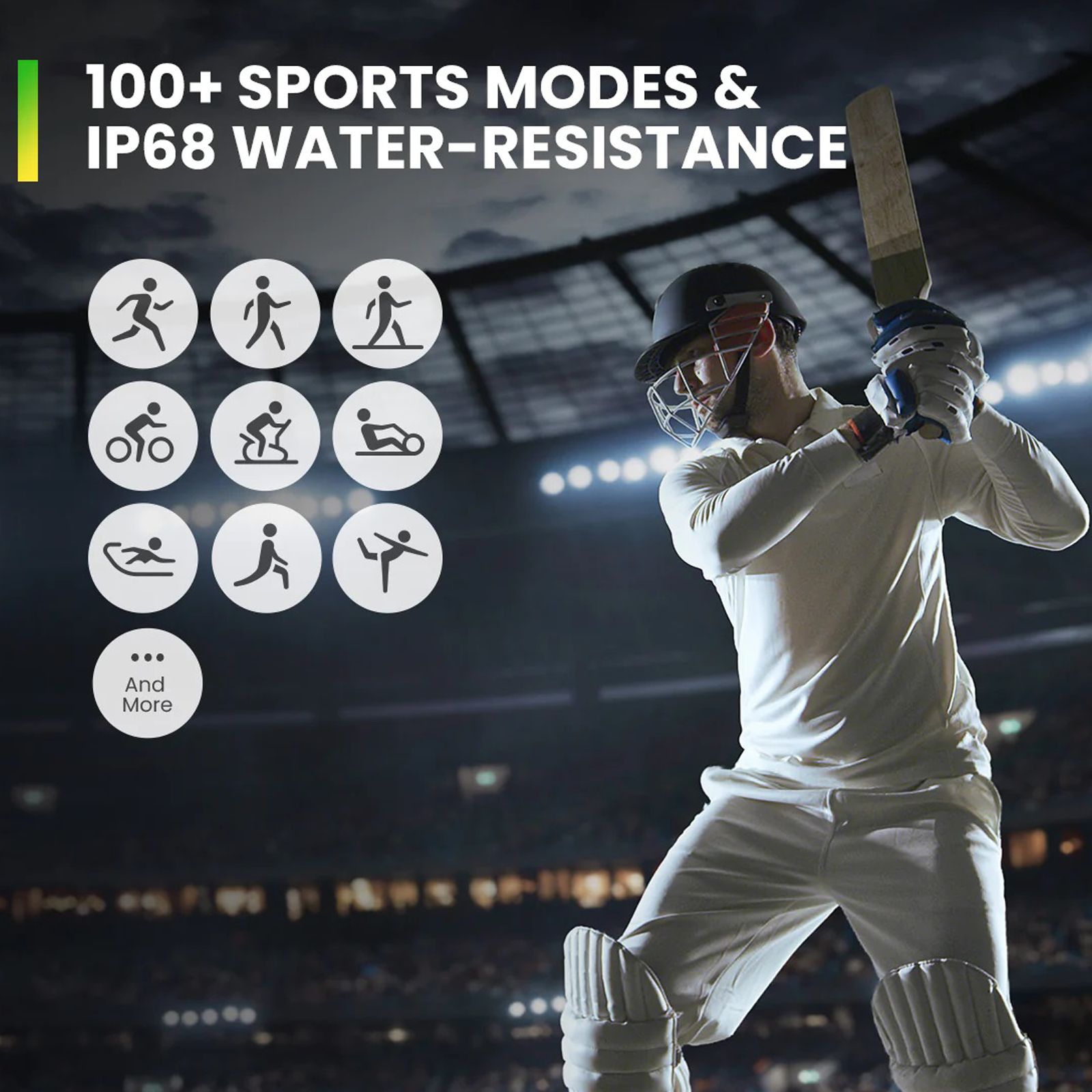 amazfit Pop 3R Smartwatch with Bluetooth Calling (36.32mm AMOLED Display, IP68 Water Resistant, Metallic Silver Strap)_3