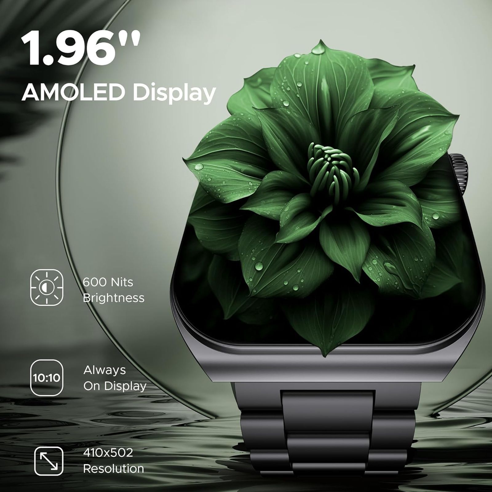 boAt Ultima Vogue Smartwatch with Bluetooth Calling (49.7mm AMOLED Display, IP67 Sweat & Dust Resistant, Metal Black Strap)_7