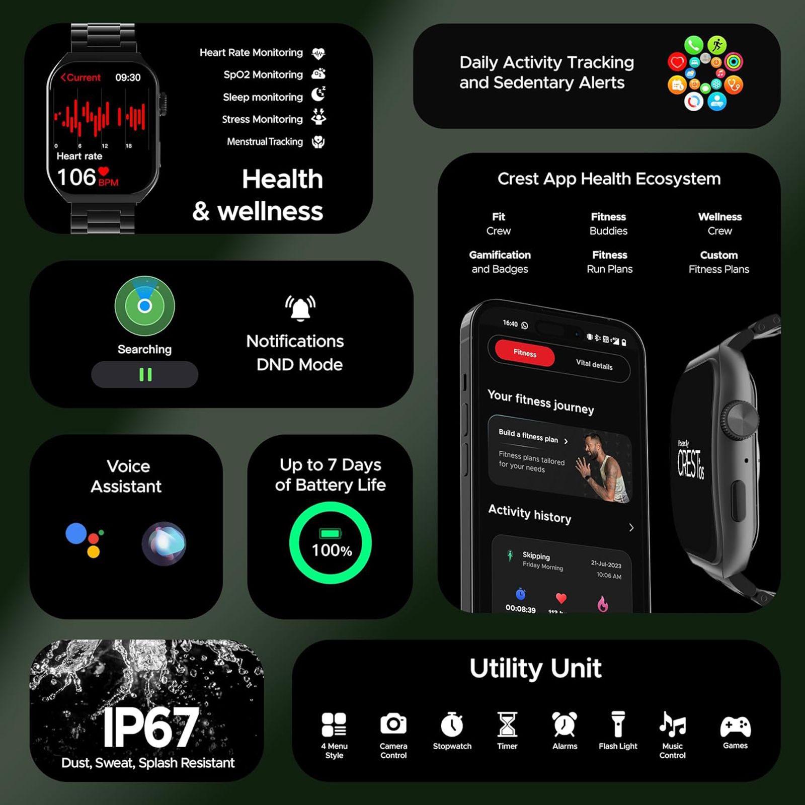 boAt Ultima Vogue Smartwatch with Bluetooth Calling (49.7mm AMOLED Display, IP67 Sweat & Dust Resistant, Metal Black Strap)_10