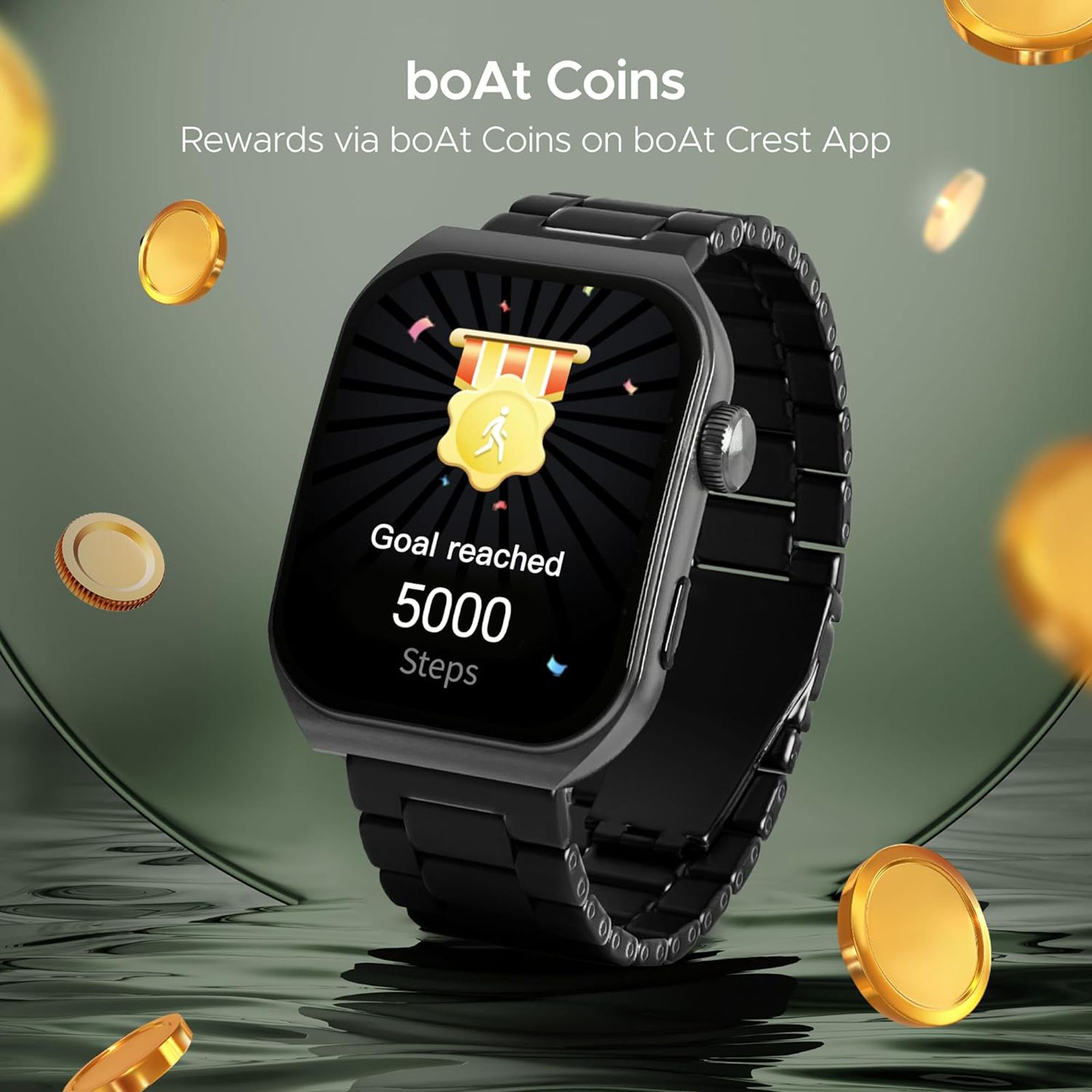 boAt Ultima Vogue Smartwatch with Bluetooth Calling (49.7mm AMOLED Display, IP67 Sweat & Dust Resistant, Metal Black Strap)_3