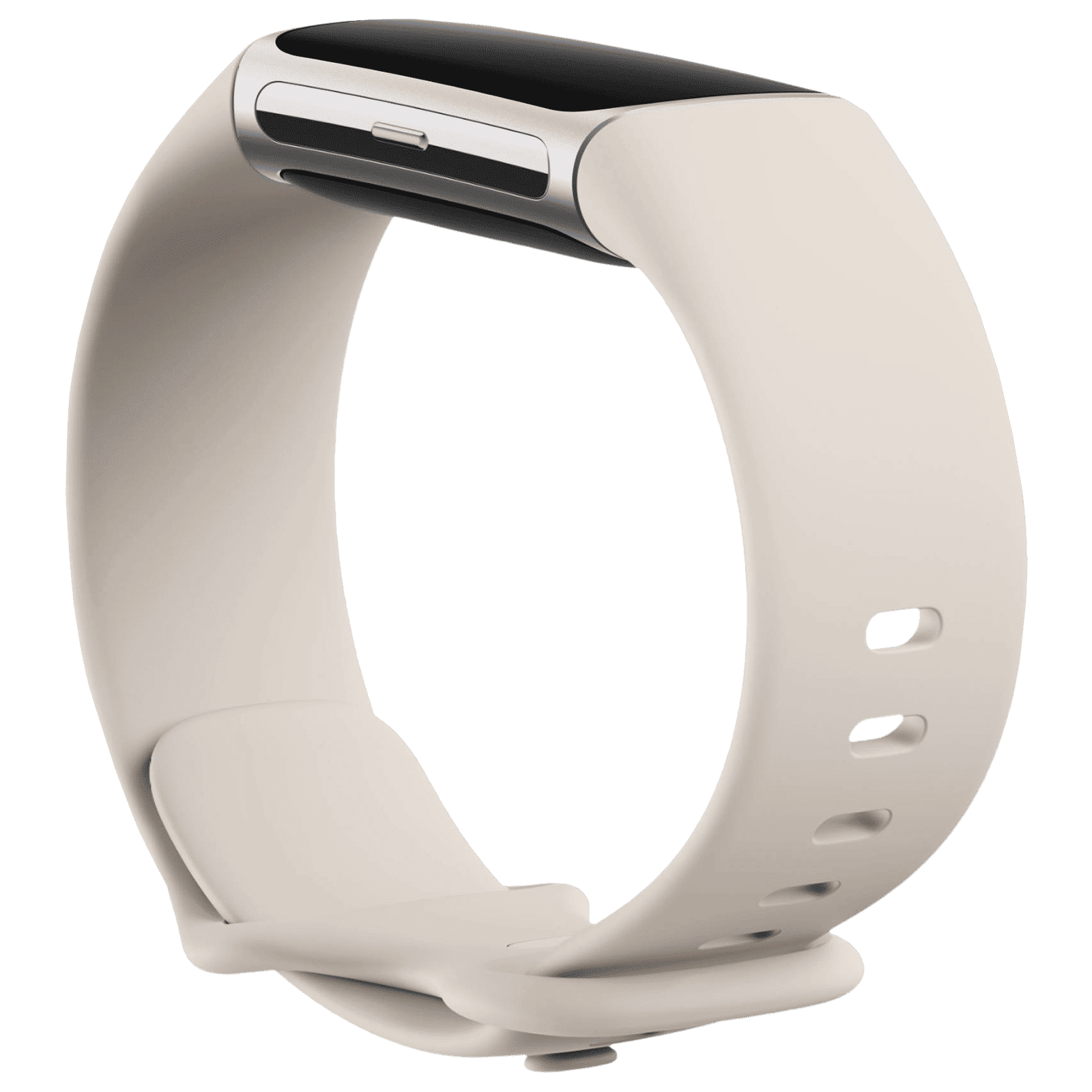 fitbit Charge 6 Fitness Tracker with Stress Management (1.03 Inch, 5ATM Water Resistance, Porcelain & Silver Aluminium Strap)_5