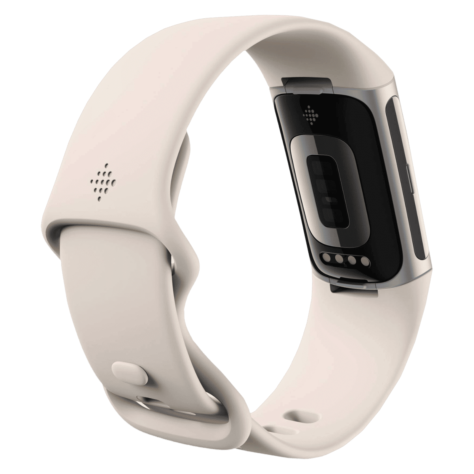 fitbit Charge 6 Fitness Tracker with Stress Management (1.03 Inch, 5ATM Water Resistance, Porcelain & Silver Aluminium Strap)_6