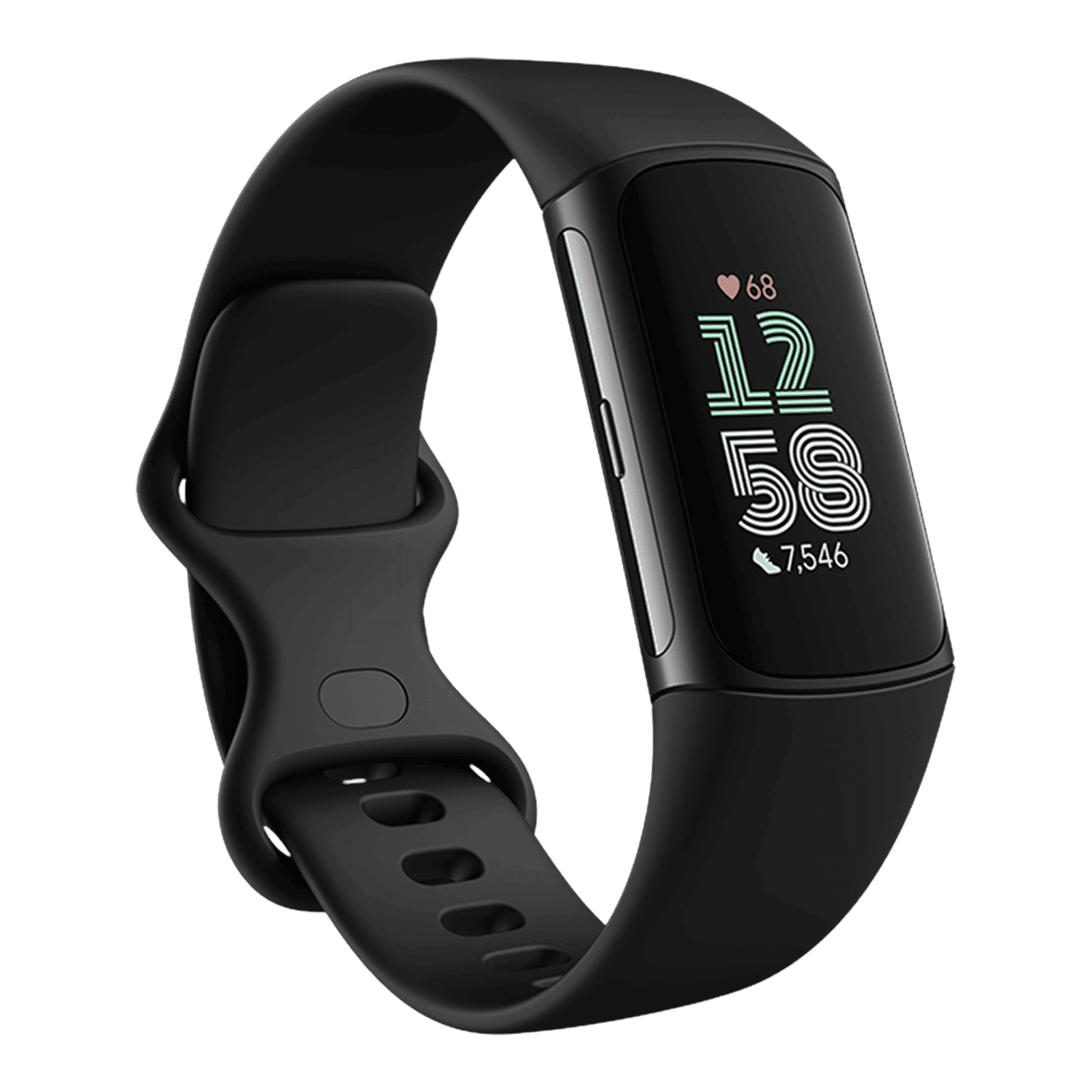 fitbit Charge 6 Fitness Tracker with Stress Management (1.03 Inch, 5ATM Water Resistance, Obsidian & Black Aluminium Strap) fitbit Charge 6 Fitness Tracker with Stress Management (1.03 Inch, 5ATM Water Resistance, Obsidian & Black Aluminium Strap)_1