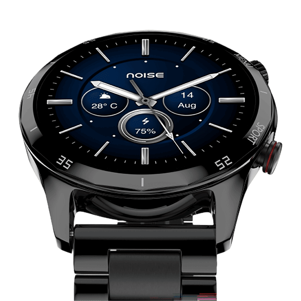 noise NoiseFit Mettalix Smartwatch with Bluetooth Calling (35.5mm HD Display, IP68 Water Resistant, Elite Black Strap)_11