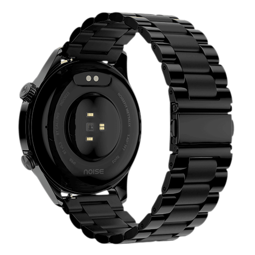 noise NoiseFit Mettalix Smartwatch with Bluetooth Calling (35.5mm HD Display, IP68 Water Resistant, Elite Black Strap)_5