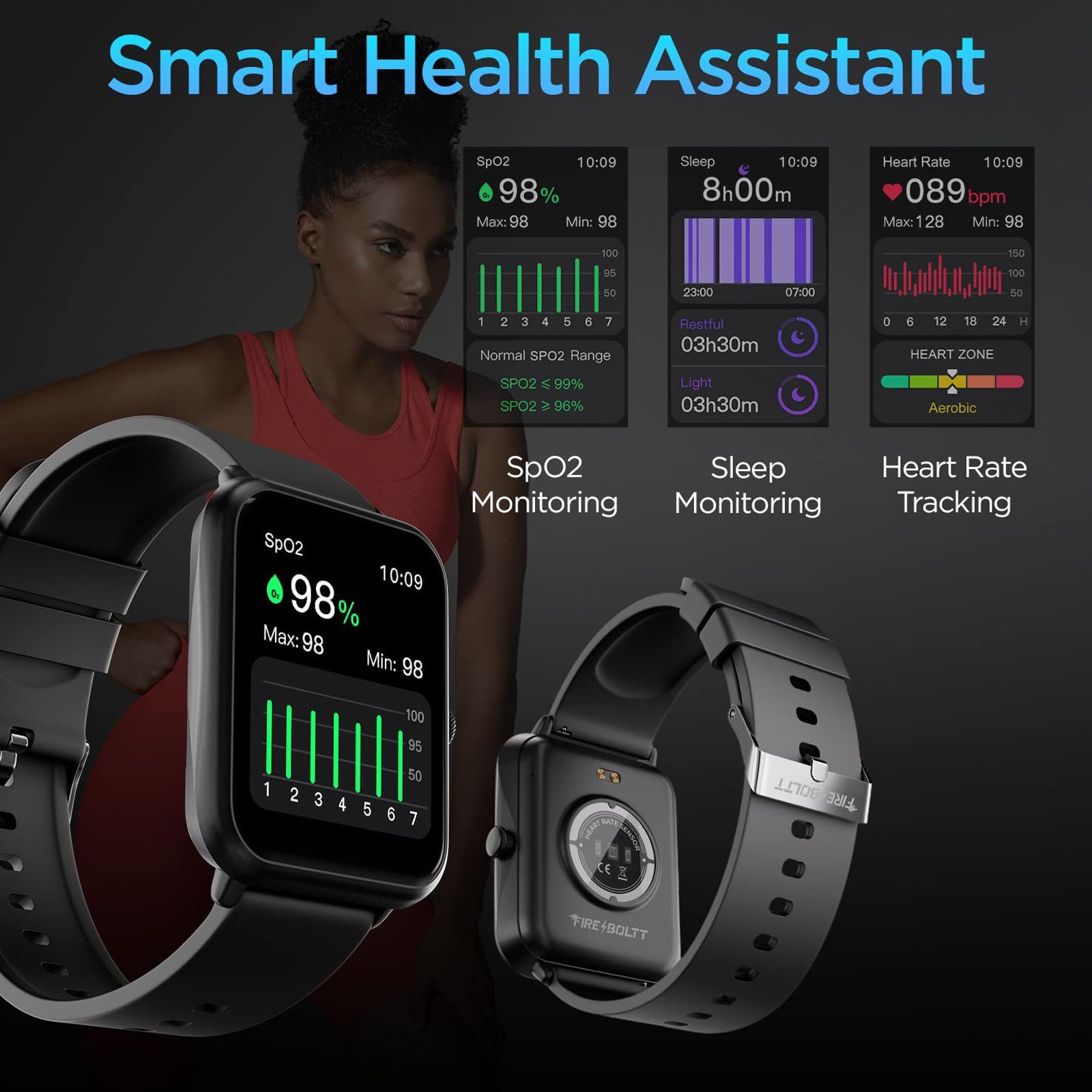 FIRE-BOLTT Ninja Call Pro Smartwatch with Bluetooth Calling (43mm HD Display, IP67 Water Resistant, Black Strap)_7