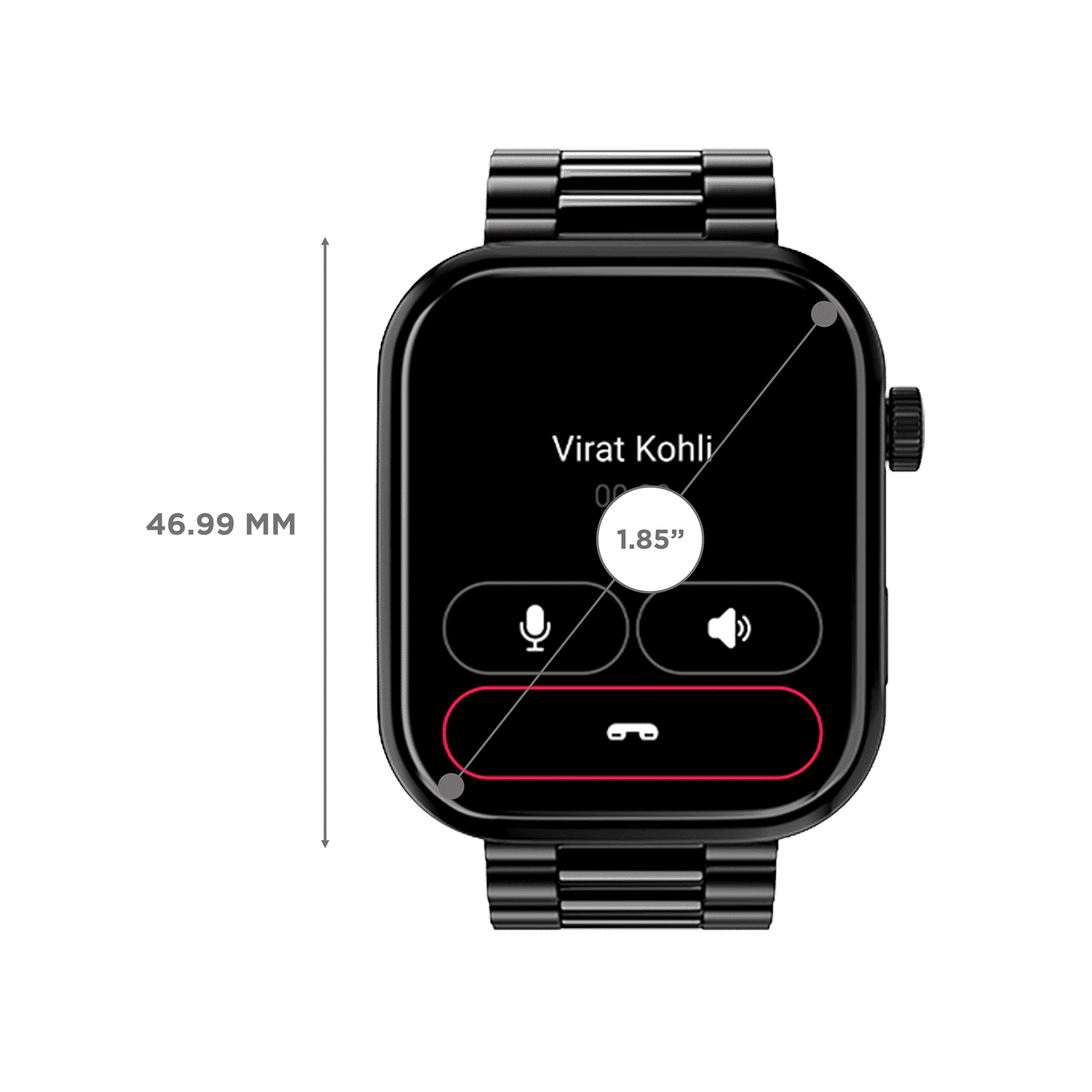 noise ColorFit Pro 5 Smartwatch with Bluetooth Calling (46.99mm AMOLED Display, IP68 Water Resistant, Elite Black Strap)_3