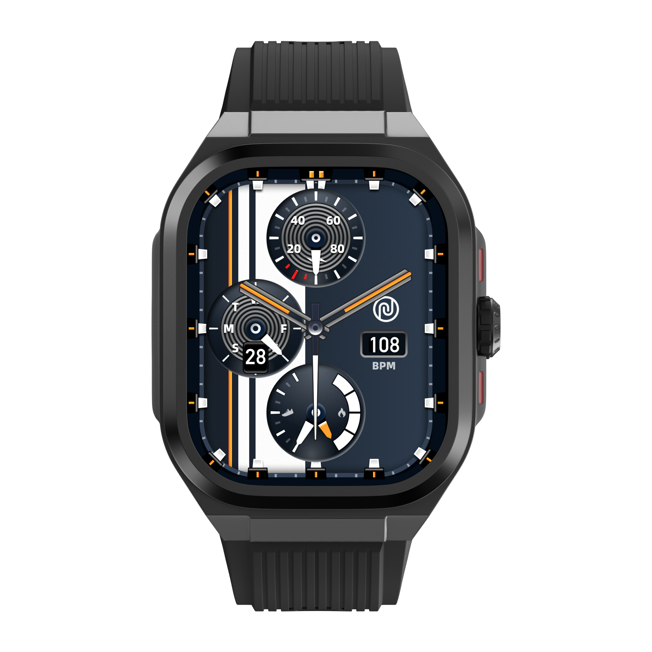 noise ColorFit Thrill Smartwatch with Bluetooth Calling (50.8mm, 1.5ATM Water Resistant, Jet Black Strap)_1