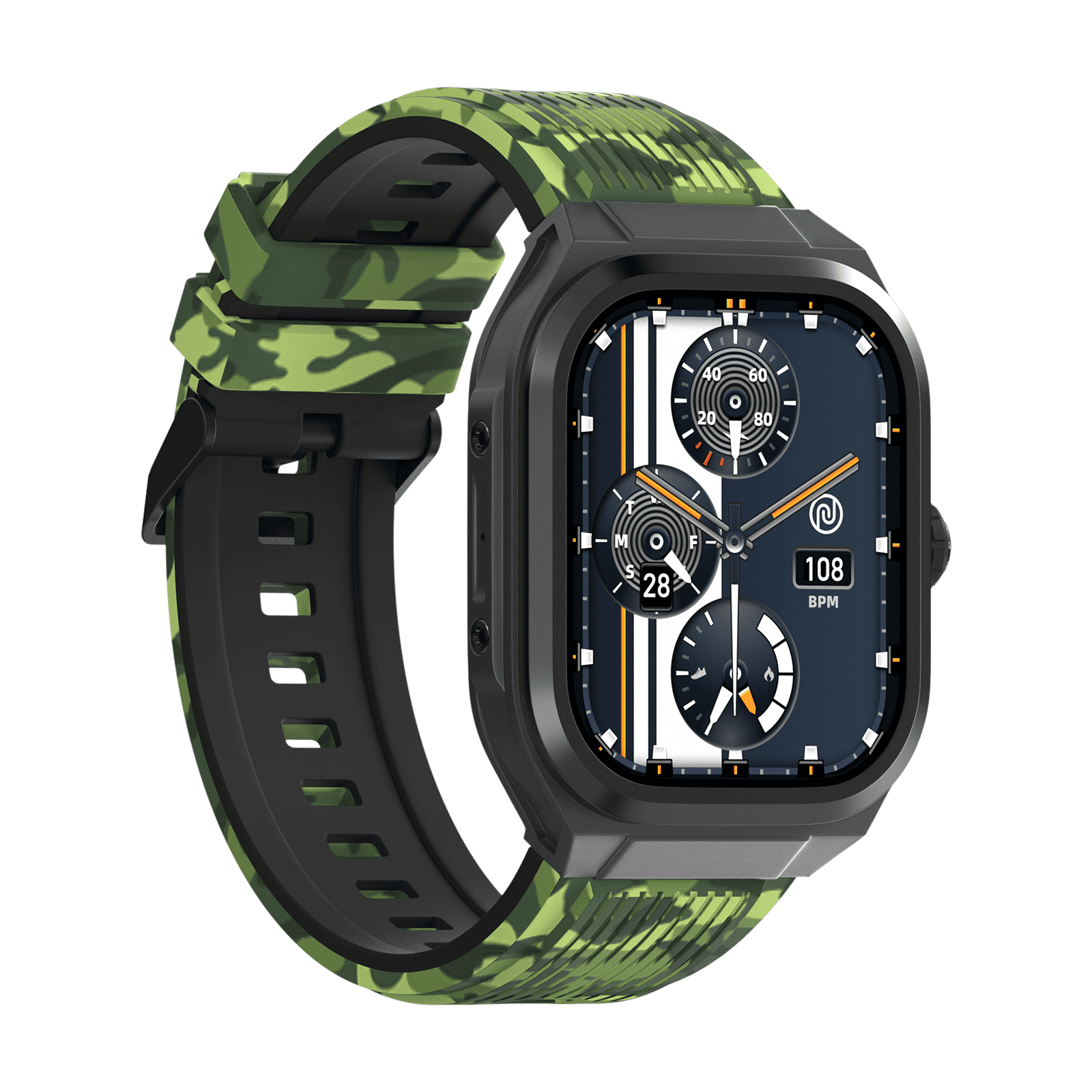 noise ColorFit Thrill Smartwatch with Bluetooth Calling (50.8mm, 1.5ATM Water Resistant, Camo Green Strap) noise ColorFit Thrill Smartwatch with Bluetooth Calling (50.8mm, 1.5ATM Water Resistant, Camo Green Strap)_4