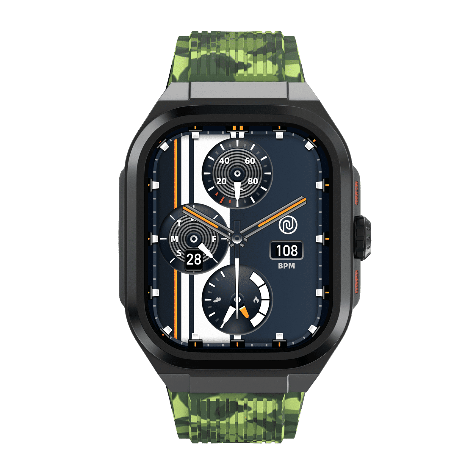 noise ColorFit Thrill Smartwatch with Bluetooth Calling (50.8mm, 1.5ATM Water Resistant, Camo Green Strap) noise ColorFit Thrill Smartwatch with Bluetooth Calling (50.8mm, 1.5ATM Water Resistant, Camo Green Strap)_1