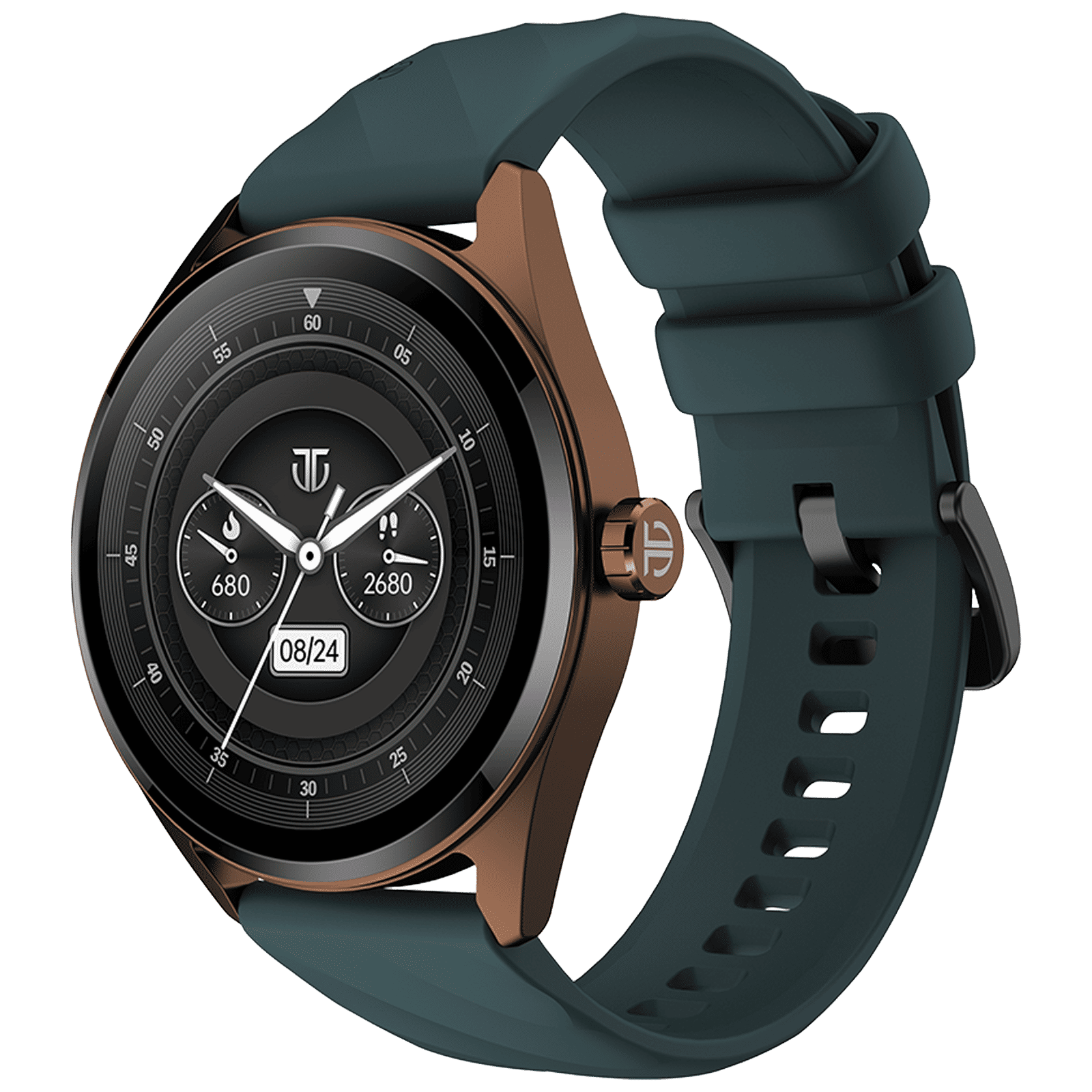 TITAN Crest Smartwatch with Bluetooth Calling (36.3mm AMOLED Display, IP68 Water Resistant, Teal Strap)_3