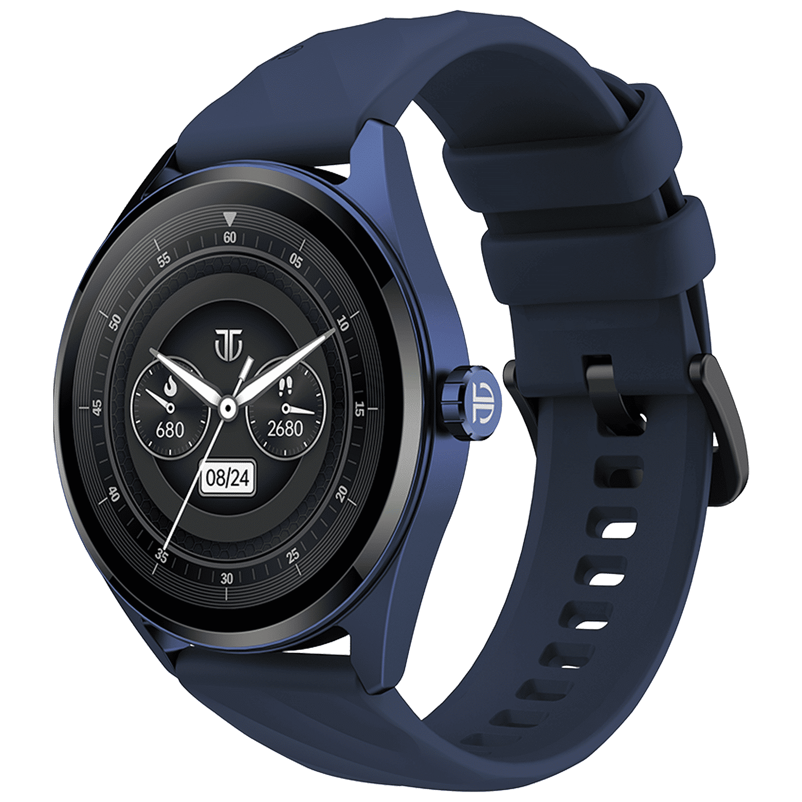 TITAN Crest Smartwatch with Bluetooth Calling (36.3mm AMOLED Display, IP68 Water Resistant, Blue Strap)_3