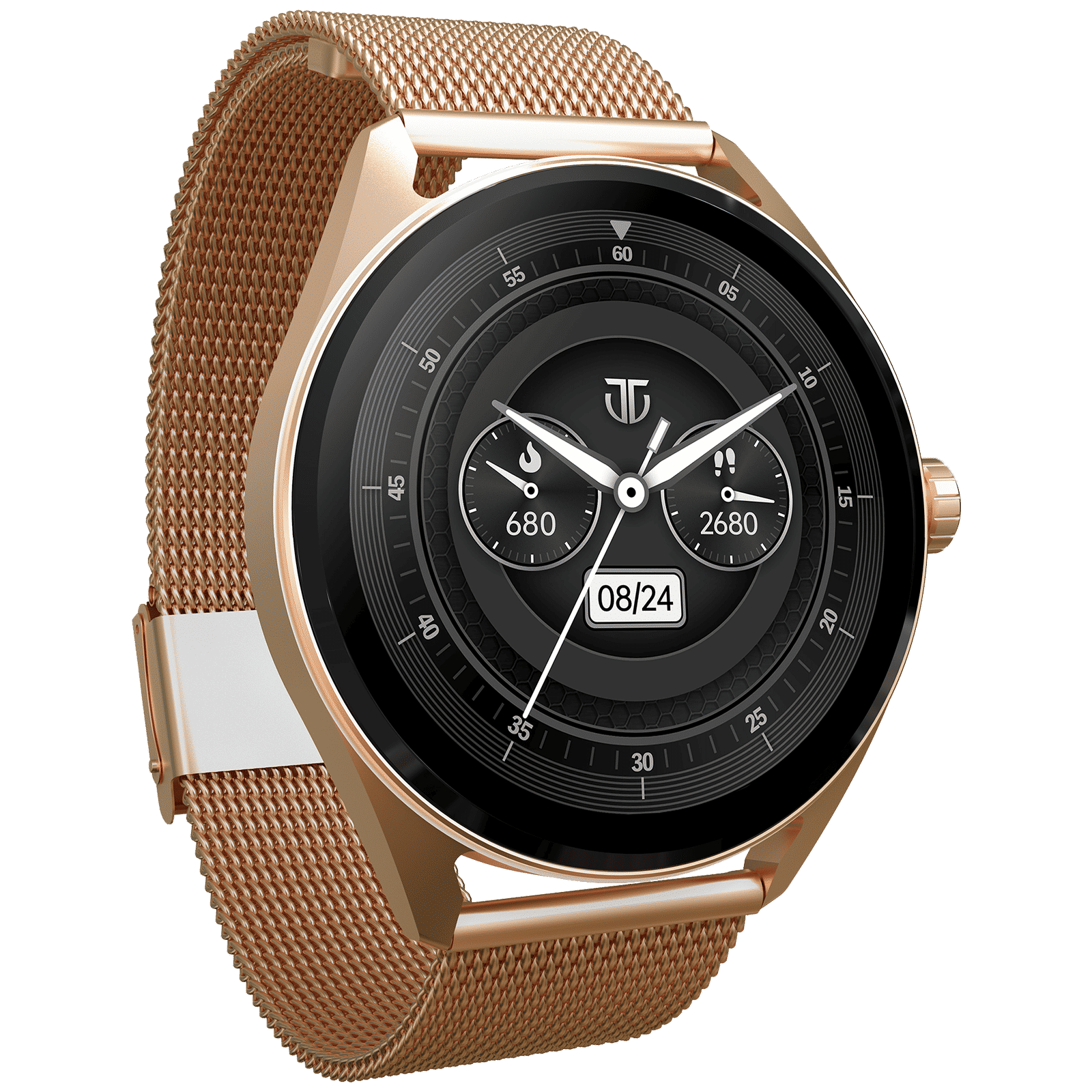TITAN Crest Smartwatch with Bluetooth Calling (36.3mm AMOLED Display, IP68 Water Resistant, Rose Gold Strap)_4