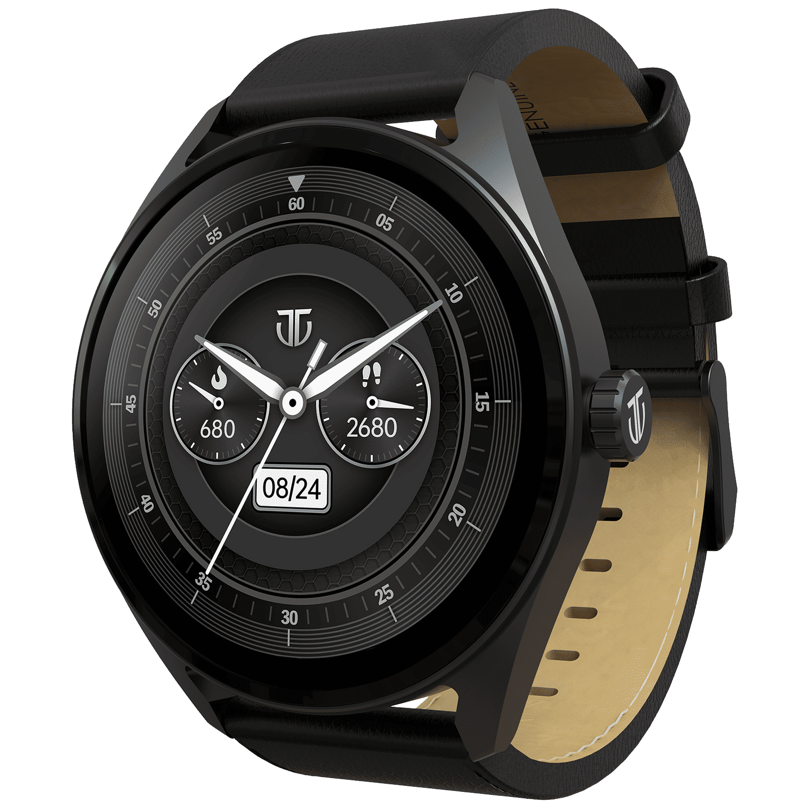 TITAN Crest Smartwatch with Bluetooth Calling (36.3mm AMOLED Display, IP68 Water Resistant, Black Leather Strap) TITAN Crest Smartwatch with Bluetooth Calling (36.3mm AMOLED Display, IP68 Water Resistant, Black Leather Strap)_3
