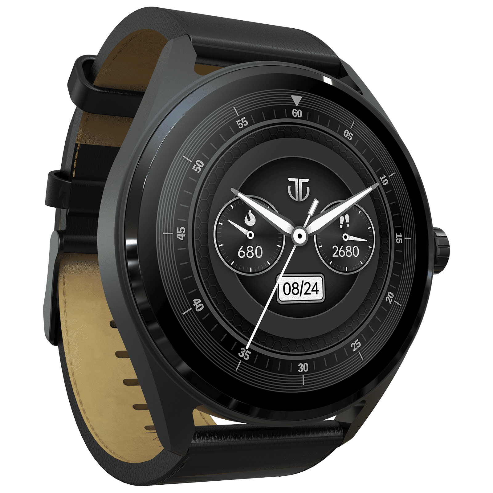 TITAN Crest Smartwatch with Bluetooth Calling (36.3mm AMOLED Display, IP68 Water Resistant, Black Leather Strap) TITAN Crest Smartwatch with Bluetooth Calling (36.3mm AMOLED Display, IP68 Water Resistant, Black Leather Strap)_4