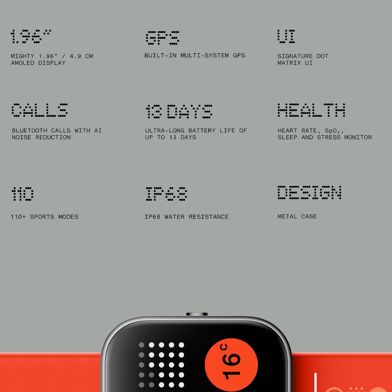Nothing Watch Pro Smartwatch with Bluetooth Calling (49.78mm AMOLED Display, IP68 Water Resistant, Dark Grey Strap)_5