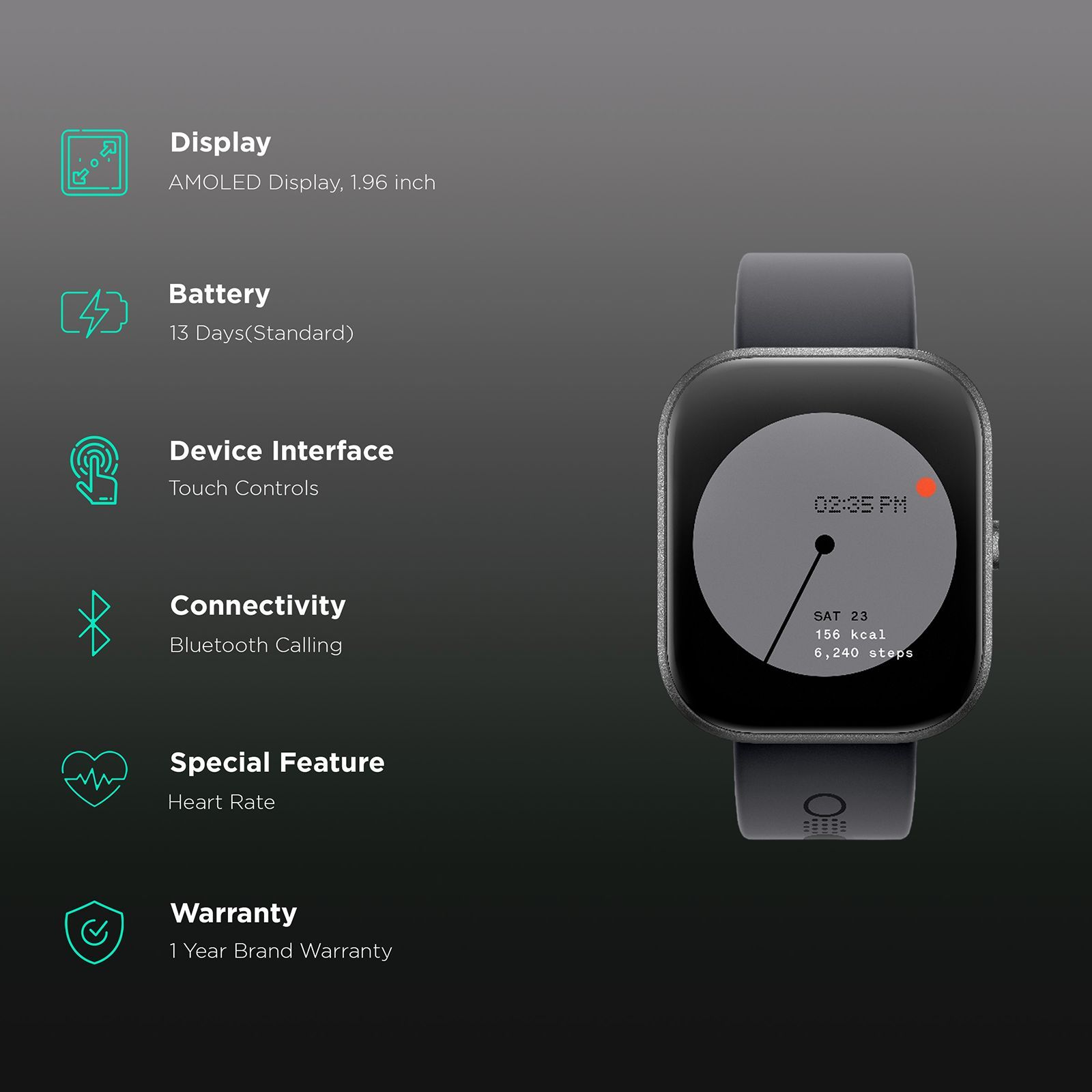 Nothing Watch Pro Smartwatch with Bluetooth Calling (49.78mm AMOLED Display, IP68 Water Resistant, Dark Grey Strap)_2