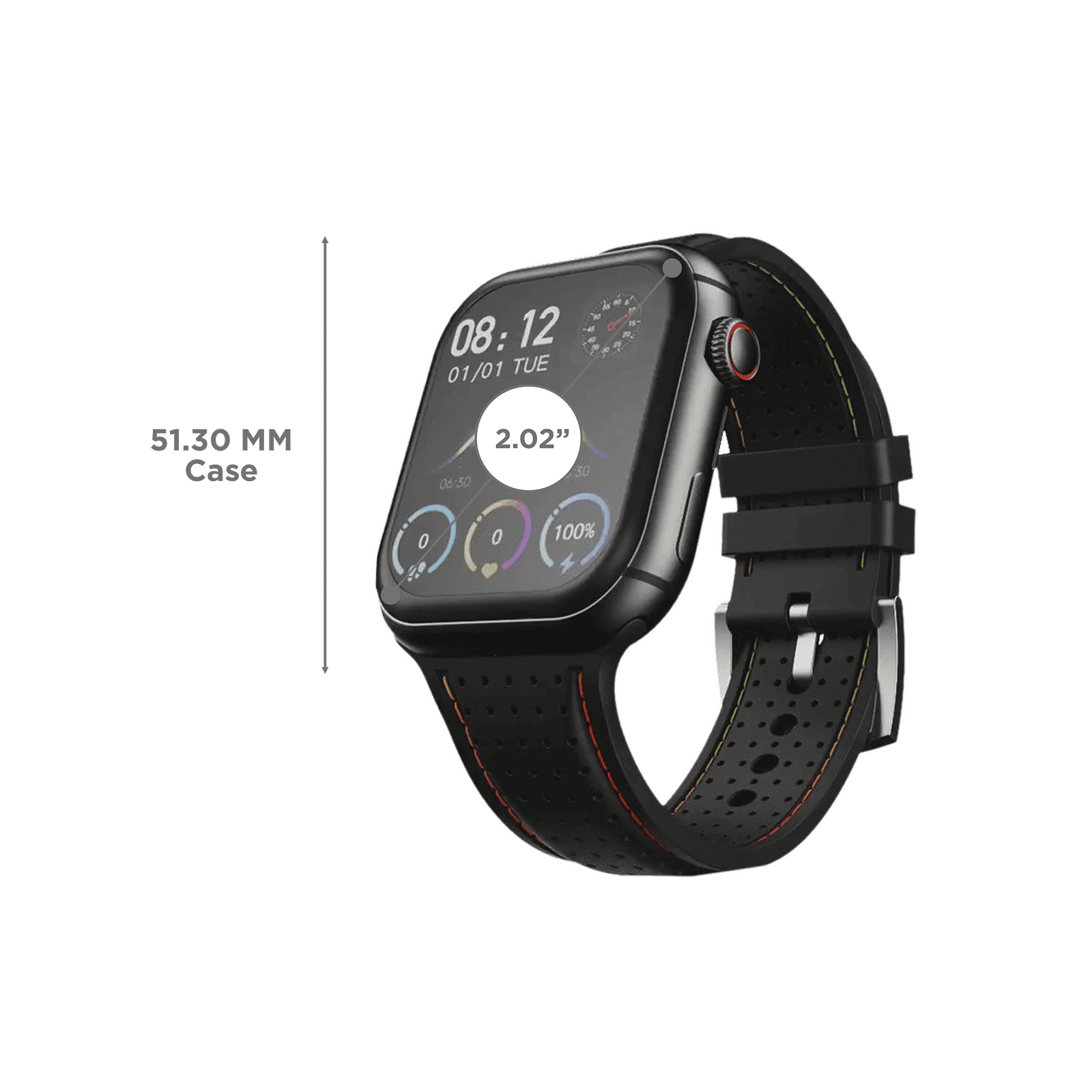 FIRE-BOLTT Dream GPS+Wi-Fi+4G SIM+Bluetooth Android OS Wristphone (51.3mm HD Display, Cortex A7MP CPU, Google Play Store, Midnight Grace Strap)_3
