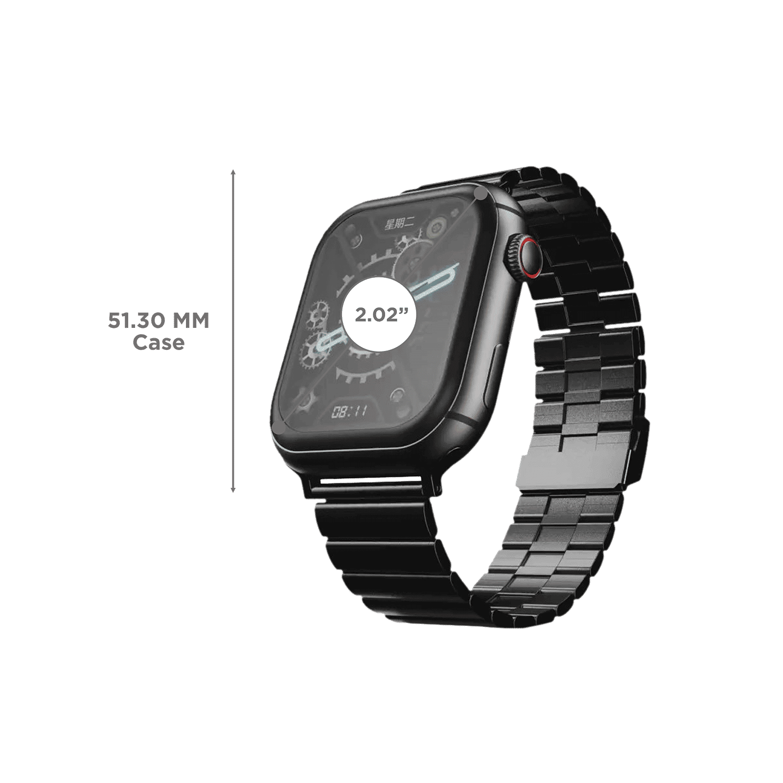 FIRE-BOLTT Dream GPS+Wi-Fi+4G SIM+Bluetooth Android OS Wristphone (51.3mm HD Display, Cortex A7MP CPU, Google Play Store, Midnight Steel Strap)_3