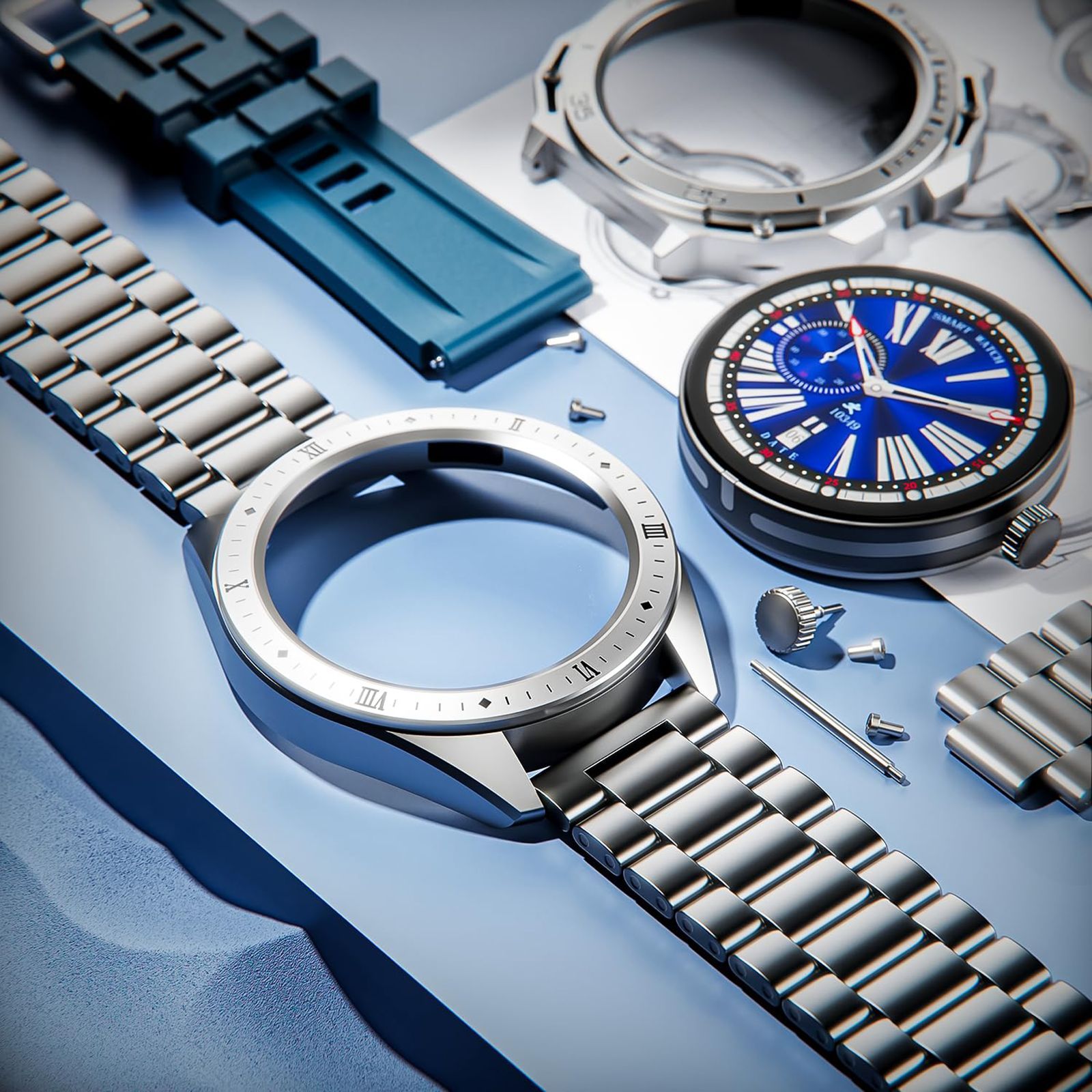 boAt Enigma Switch Smartwatch with Bluetooth Calling (35.3mm HD Display, IP68 Sweat Resistant, Steel Silver Strap)_4