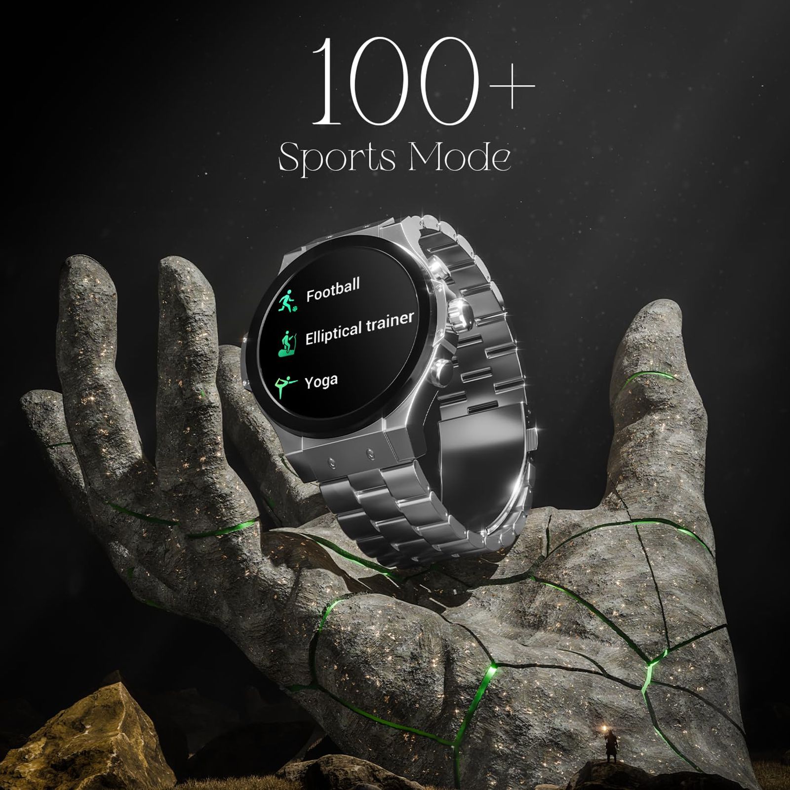 boAt Enigma X400 Smartwatch with Bluetooth Calling (36.8mm AMOLED Display, IP67 Sweat Resistant, Silver Chrome Strap)_7