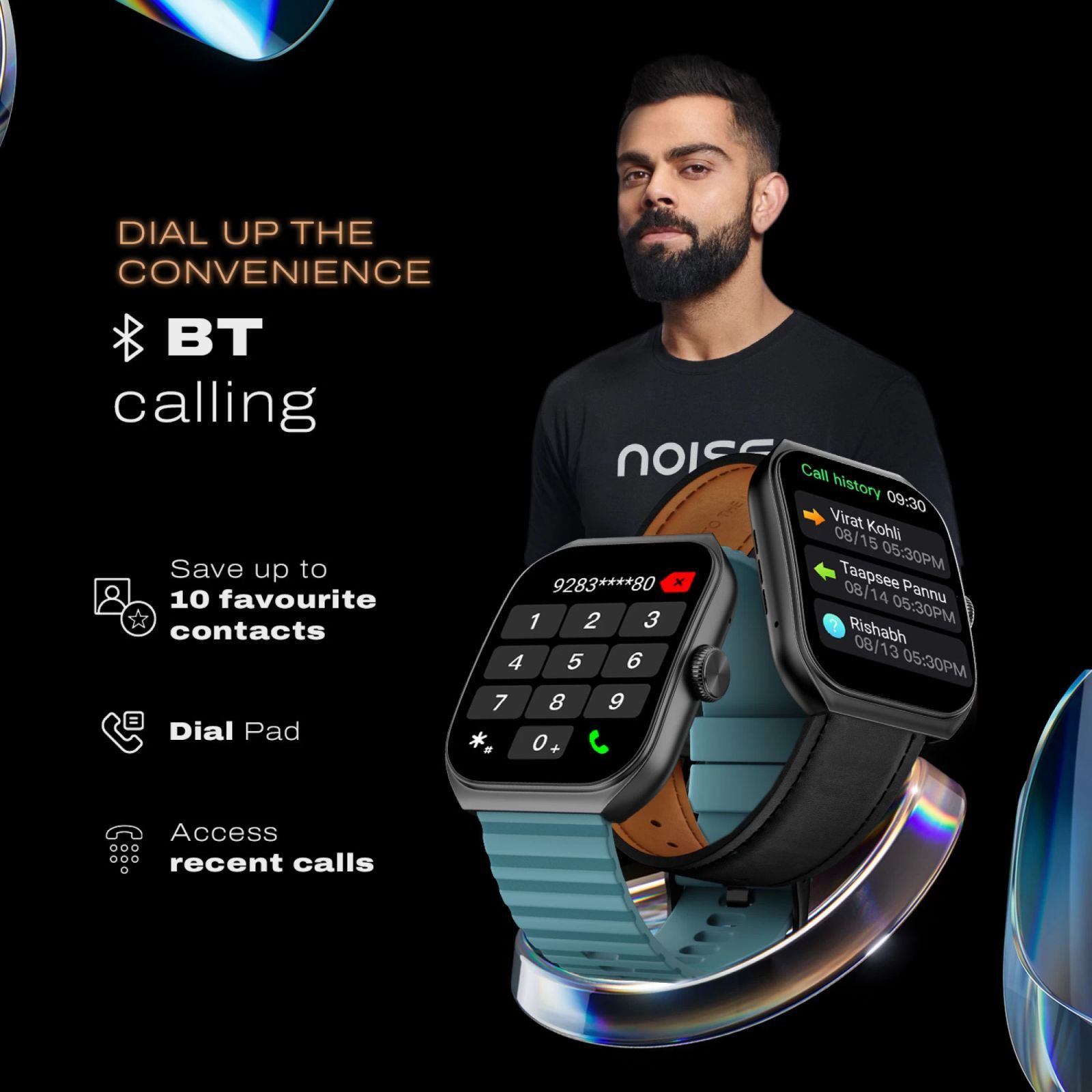 noise ColorFit Hexa Smartwatch with Bluetooth Calling (49.7mm AMOLED Display, IP67 Water Resistant, Teal Blue Strap) noise ColorFit Hexa Smartwatch with Bluetooth Calling (49.7mm AMOLED Display, IP67 Water Resistant, Teal Blue Strap)_8