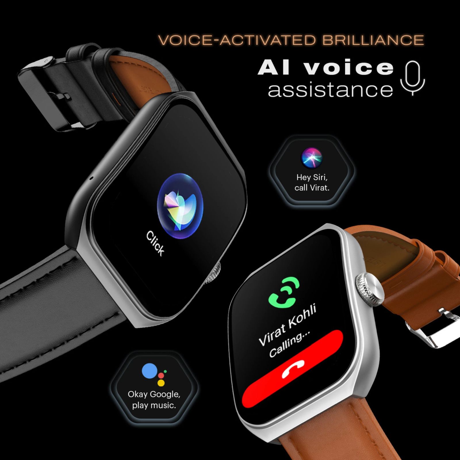 noise ColorFit Hexa Smartwatch with Bluetooth Calling (49.7mm AMOLED Display, IP67 Water Resistant, Classic Brown Strap)_11