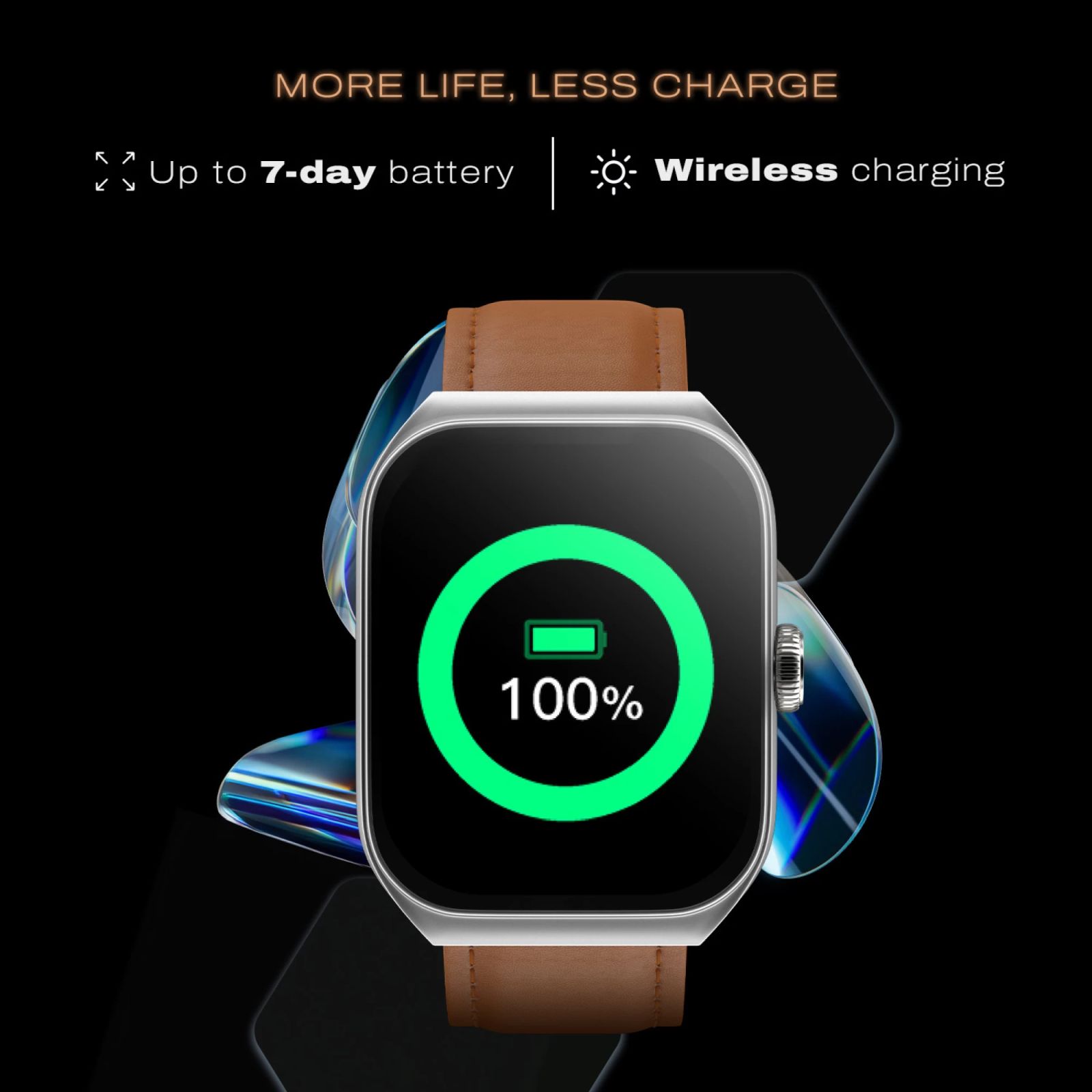 noise ColorFit Hexa Smartwatch with Bluetooth Calling (49.7mm AMOLED Display, IP67 Water Resistant, Classic Brown Strap)_13